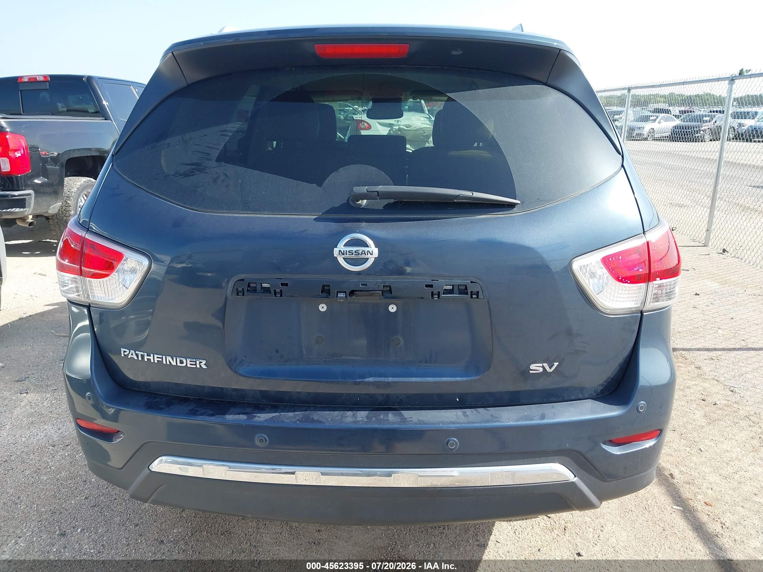 2015 Nissan Pathfinder Sv Blue vin: 5N1AR2MN0FC721482
