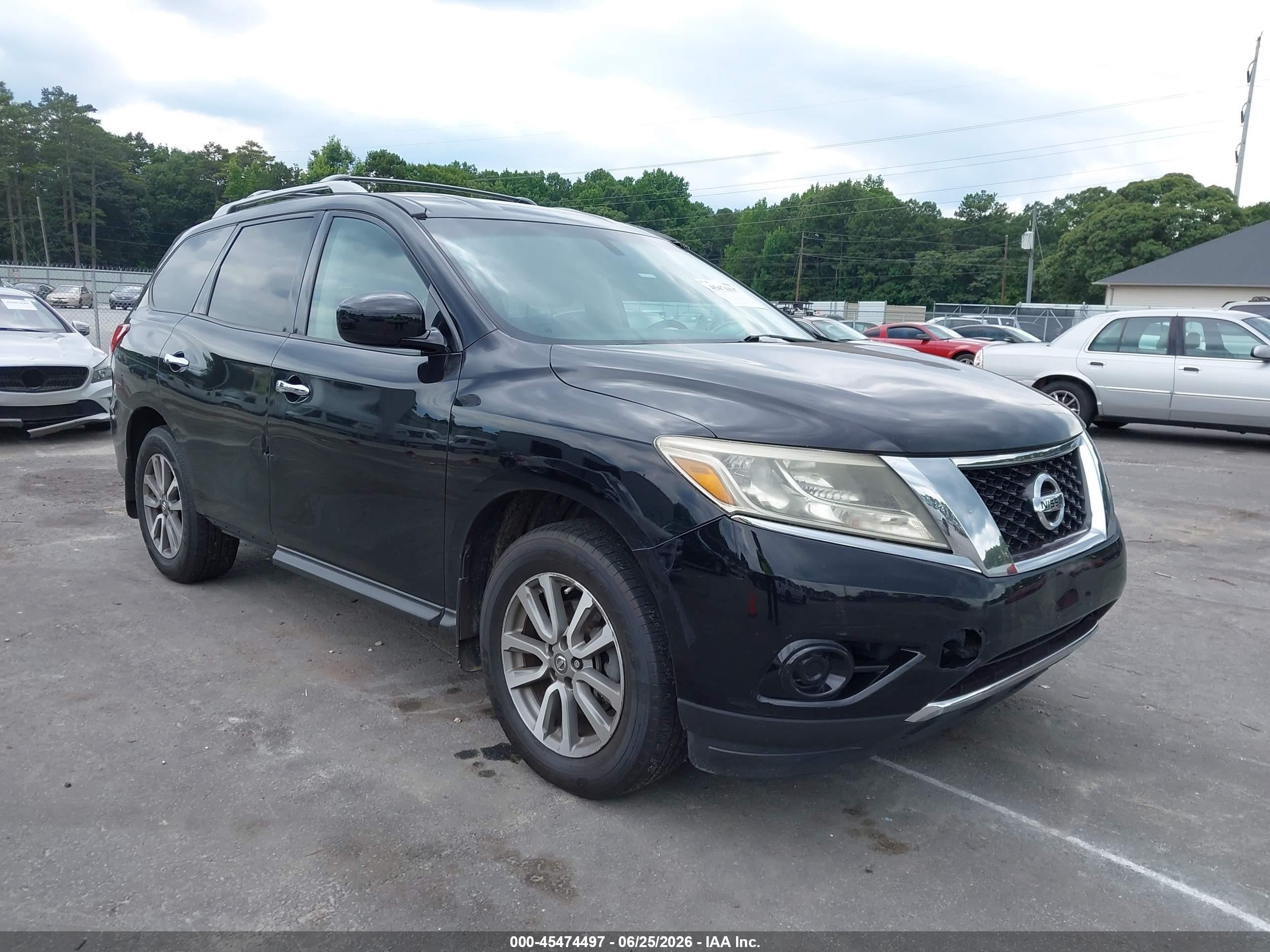 2013 Nissan Pathfinder Sv Black vin: 5N1AR2MN1DC615927