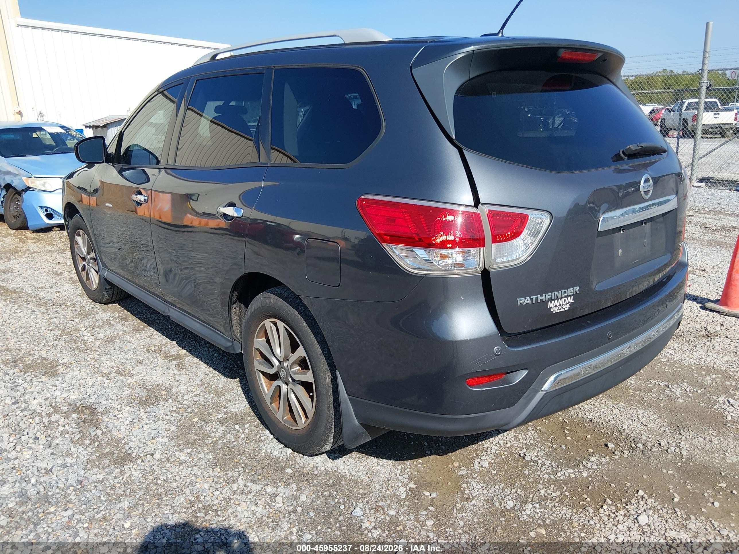 2013 Nissan Pathfinder Sv Gray vin: 5N1AR2MN1DC628662