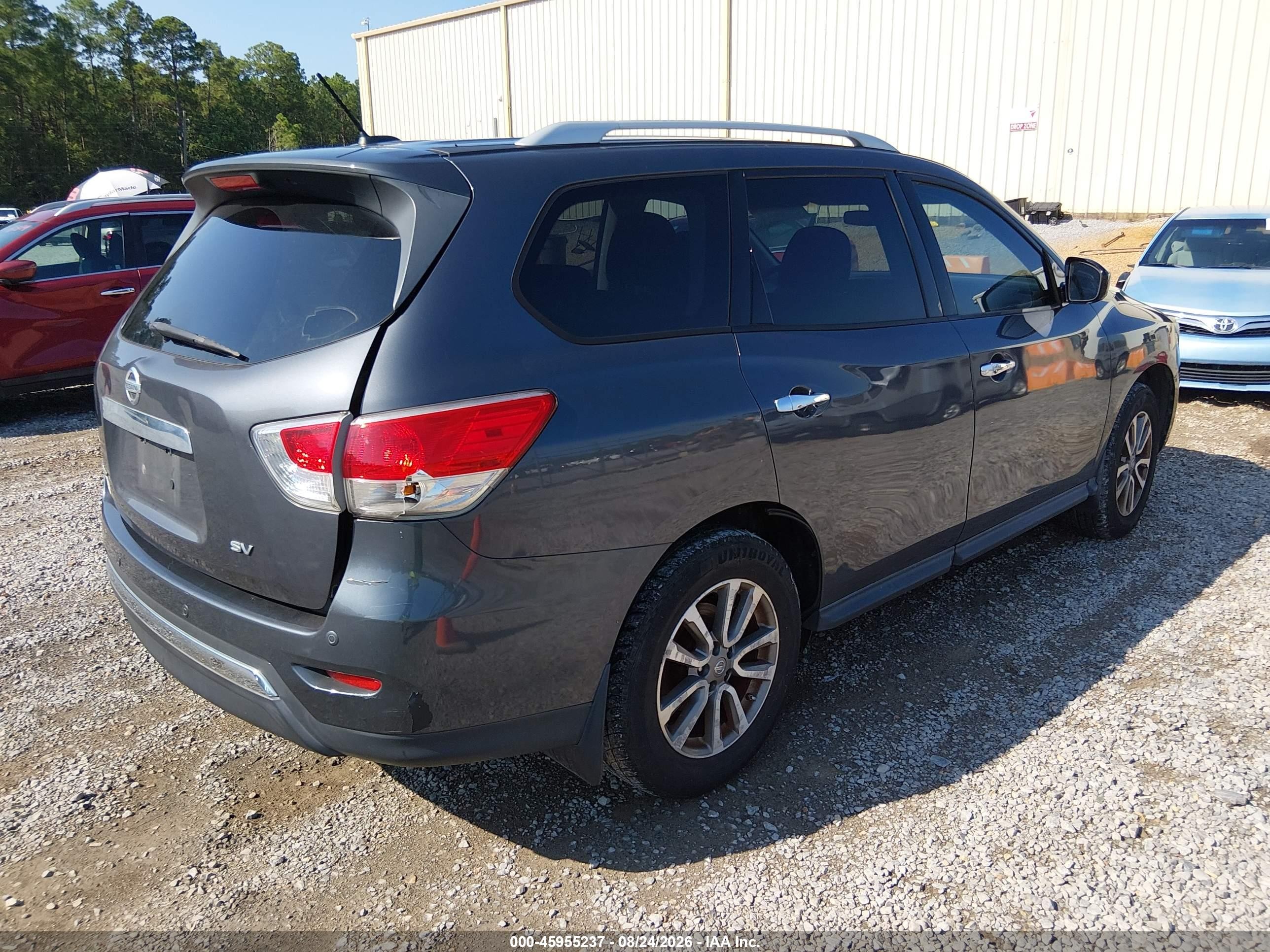 2013 Nissan Pathfinder Sv Gray vin: 5N1AR2MN1DC628662