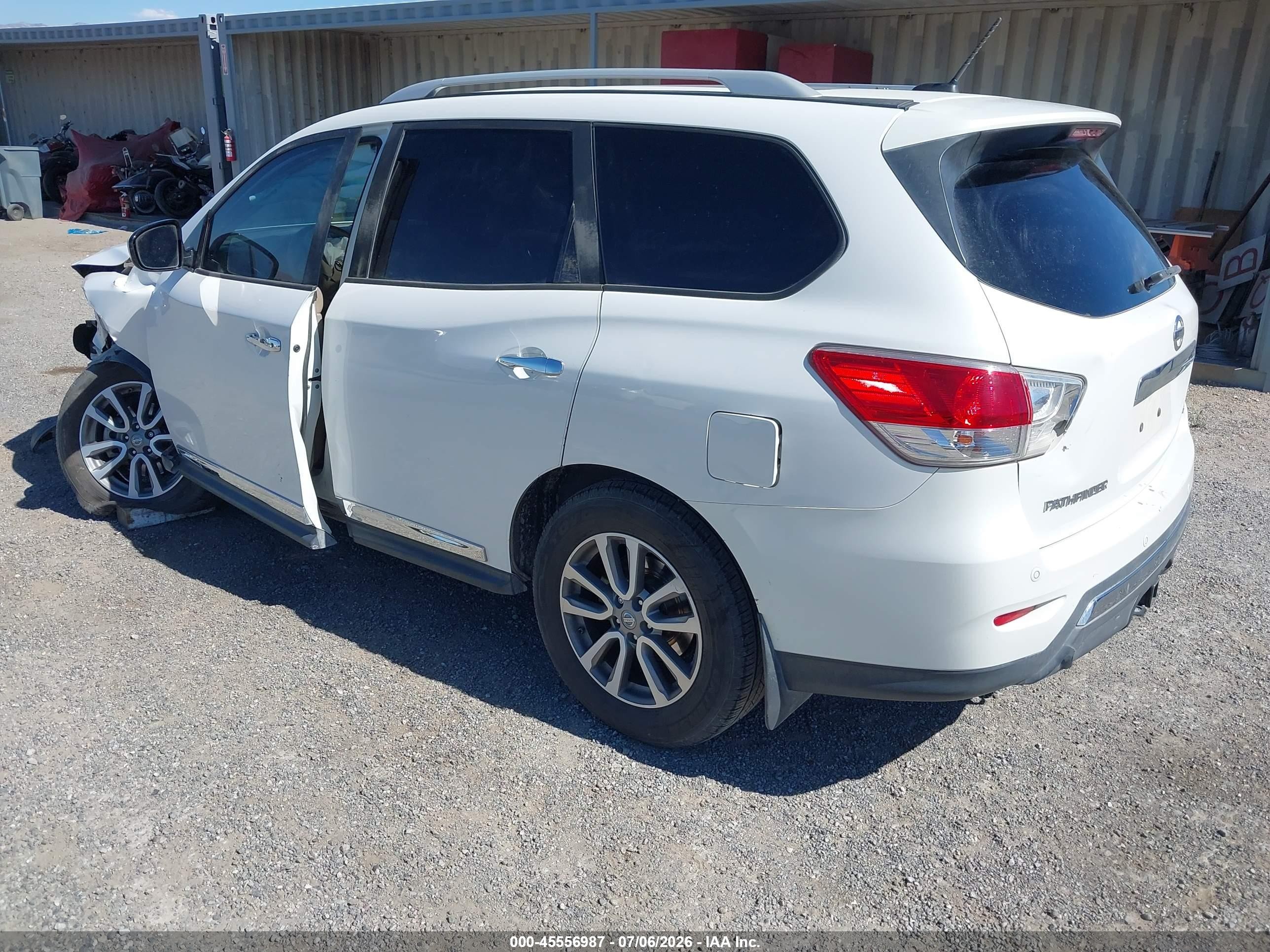 2013 Nissan Pathfinder Sl White vin: 5N1AR2MN1DC642058