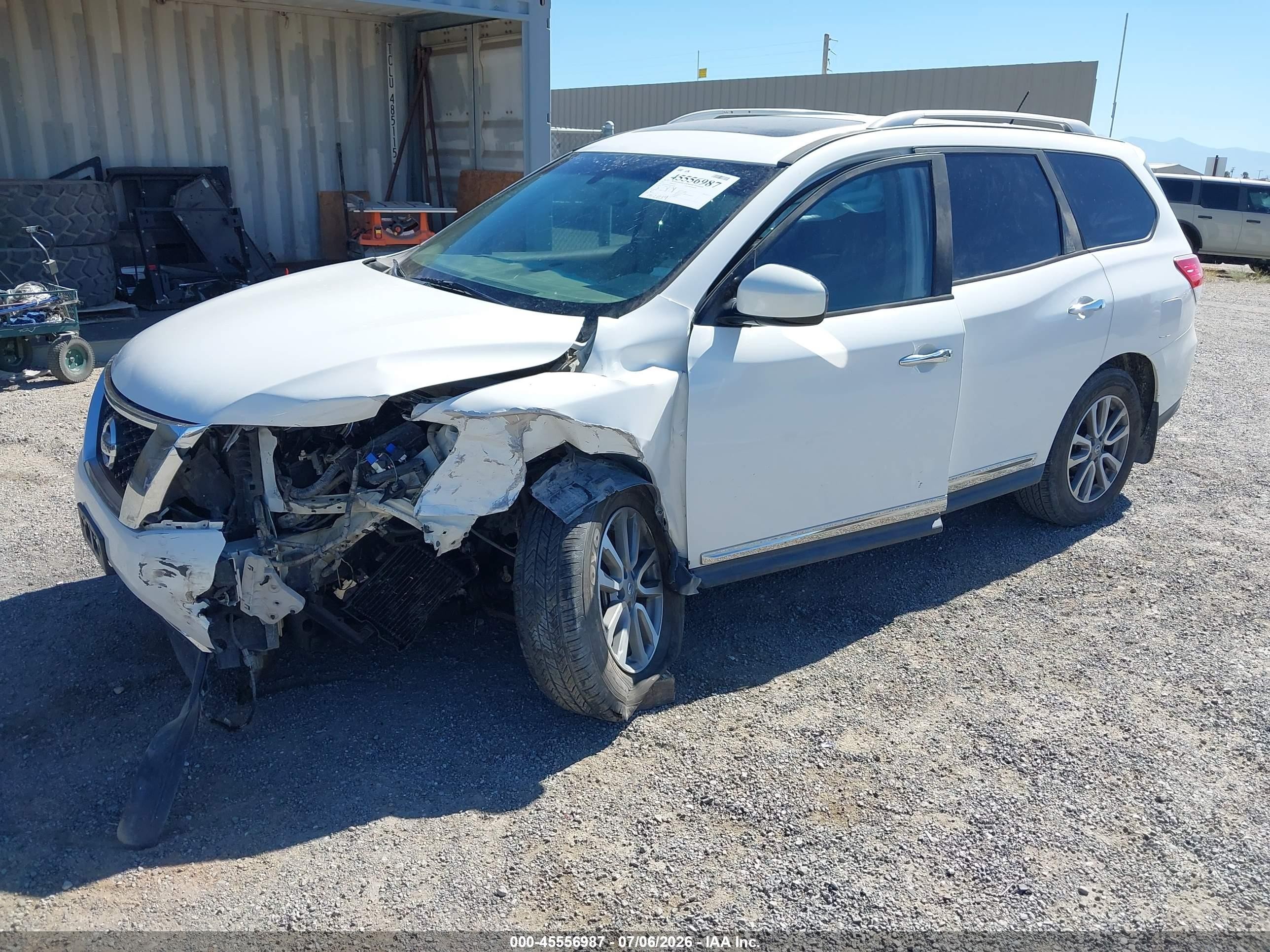 2013 Nissan Pathfinder Sl White vin: 5N1AR2MN1DC642058
