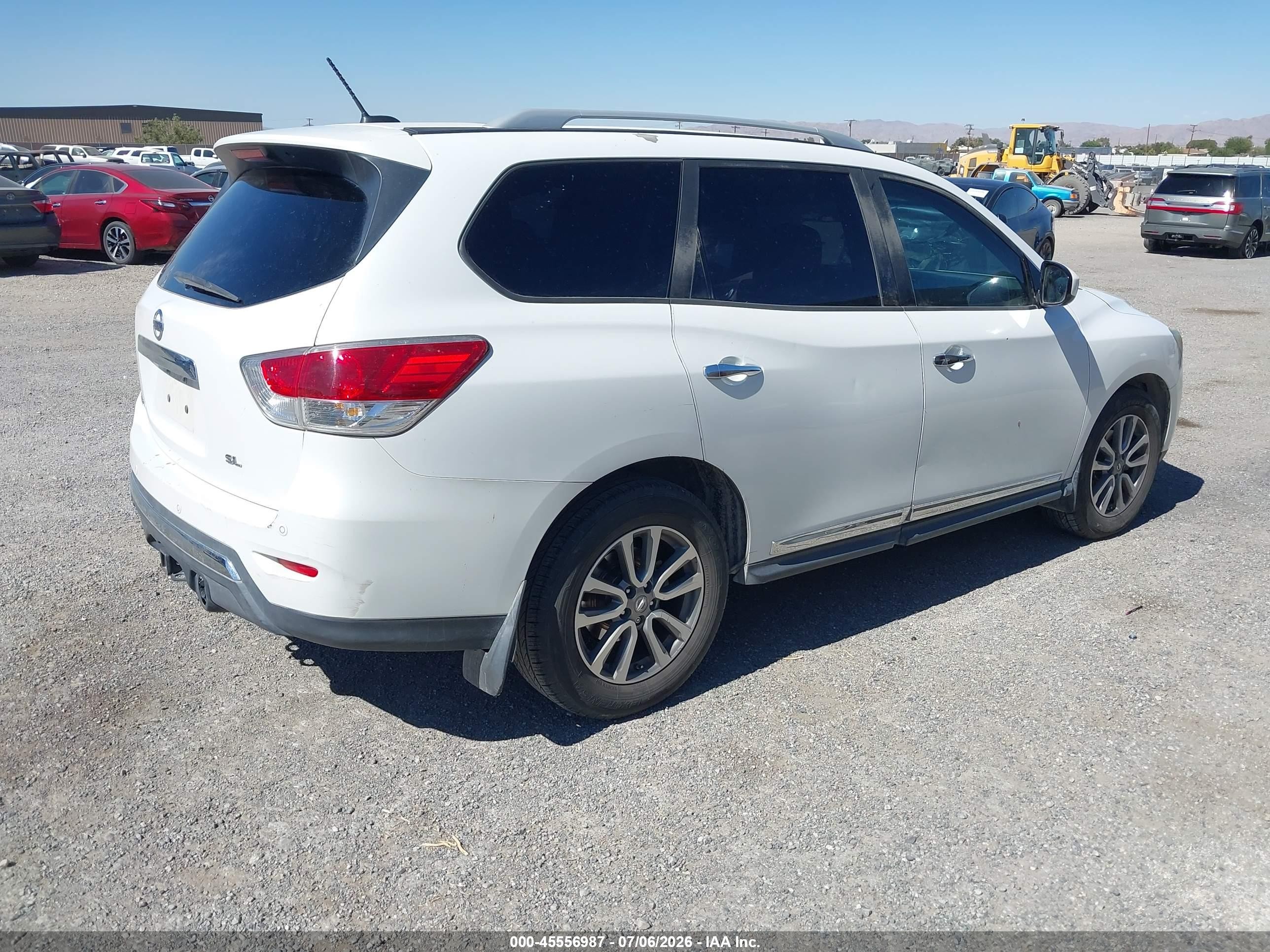 2013 Nissan Pathfinder Sl White vin: 5N1AR2MN1DC642058