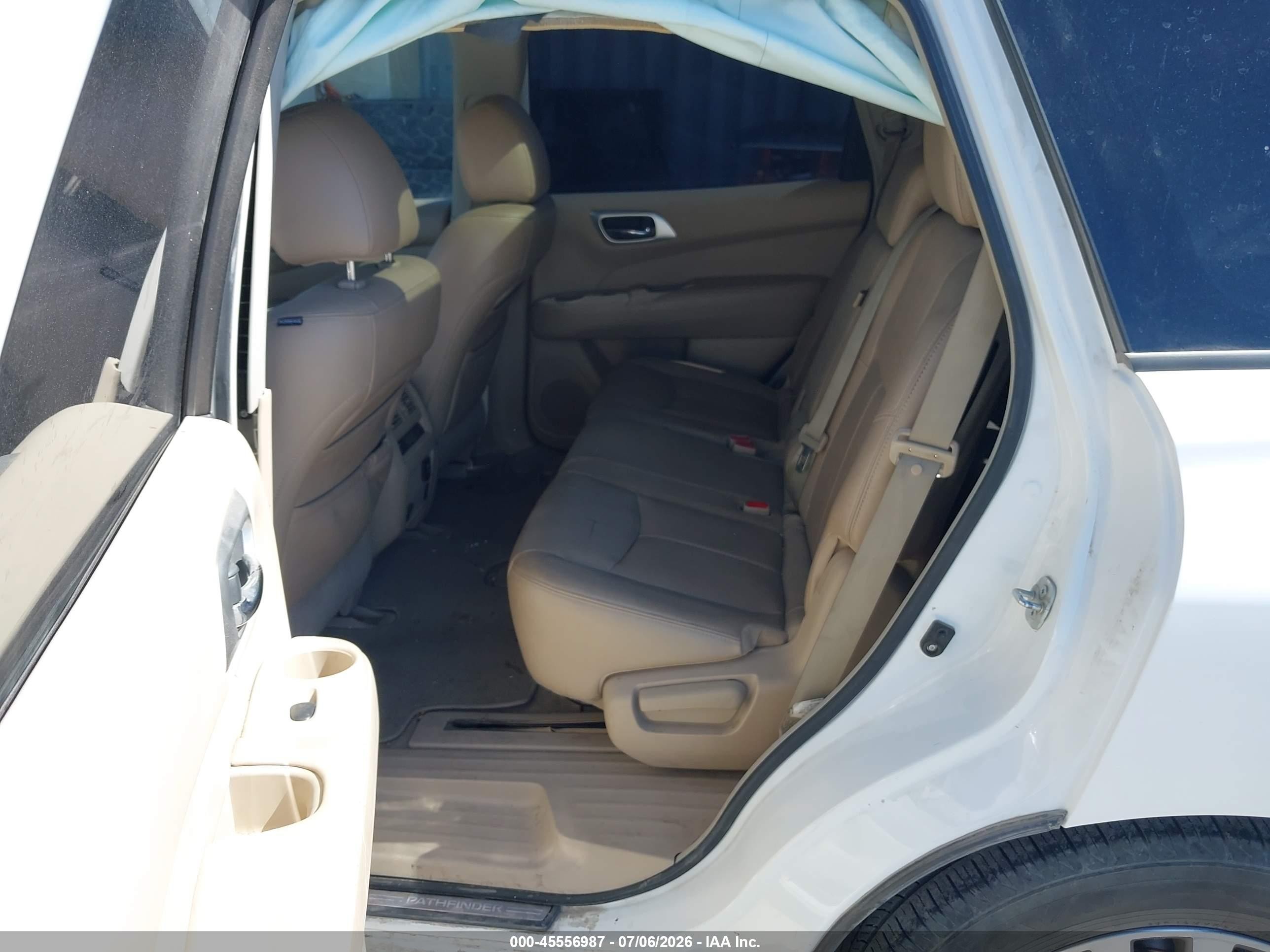 2013 Nissan Pathfinder Sl White vin: 5N1AR2MN1DC642058