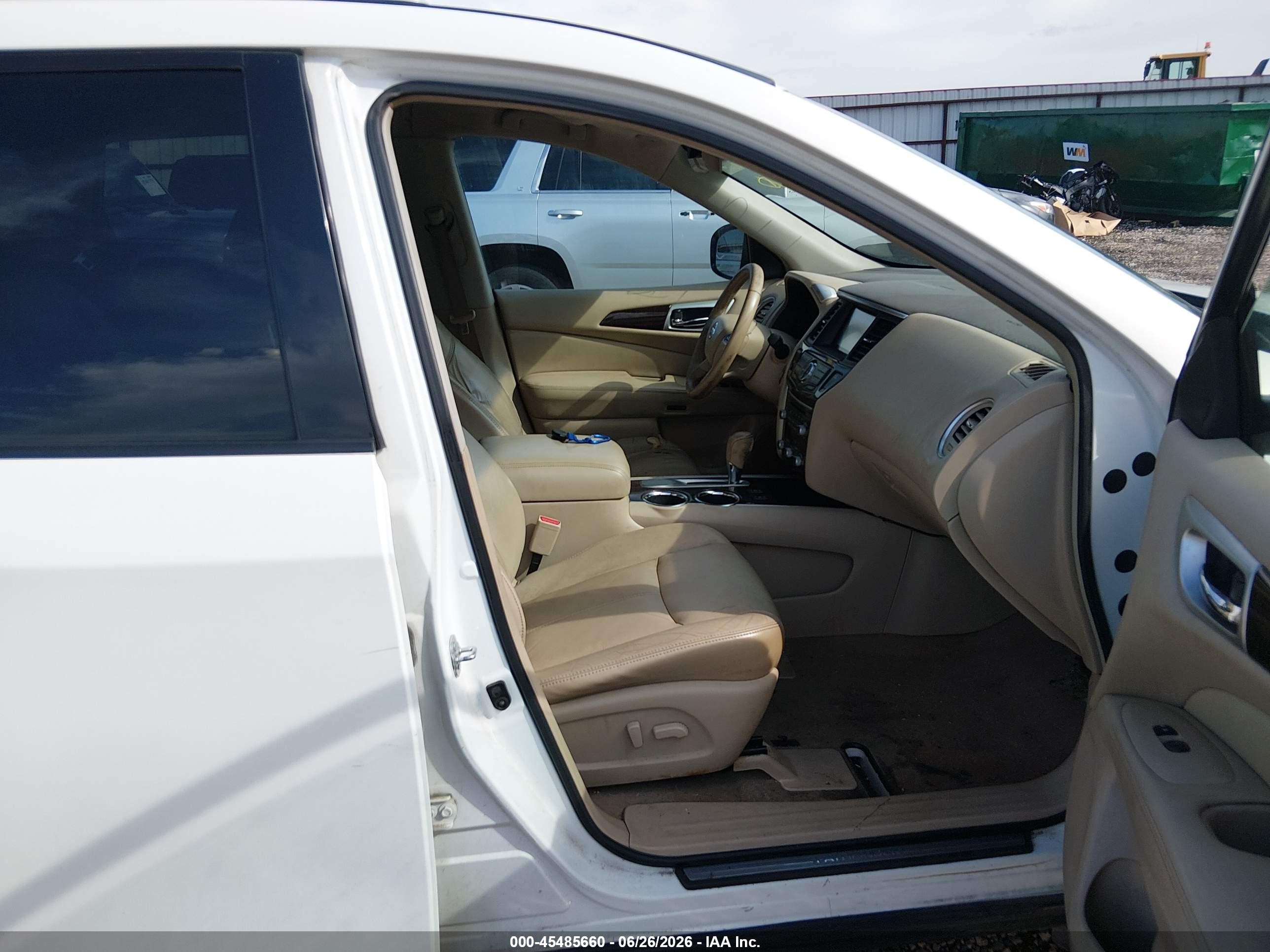 2013 Nissan Pathfinder Sl White vin: 5N1AR2MN1DC645672