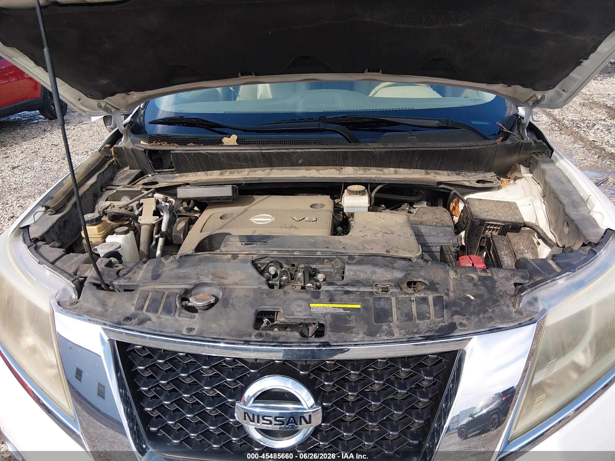 2013 Nissan Pathfinder Sl White vin: 5N1AR2MN1DC645672