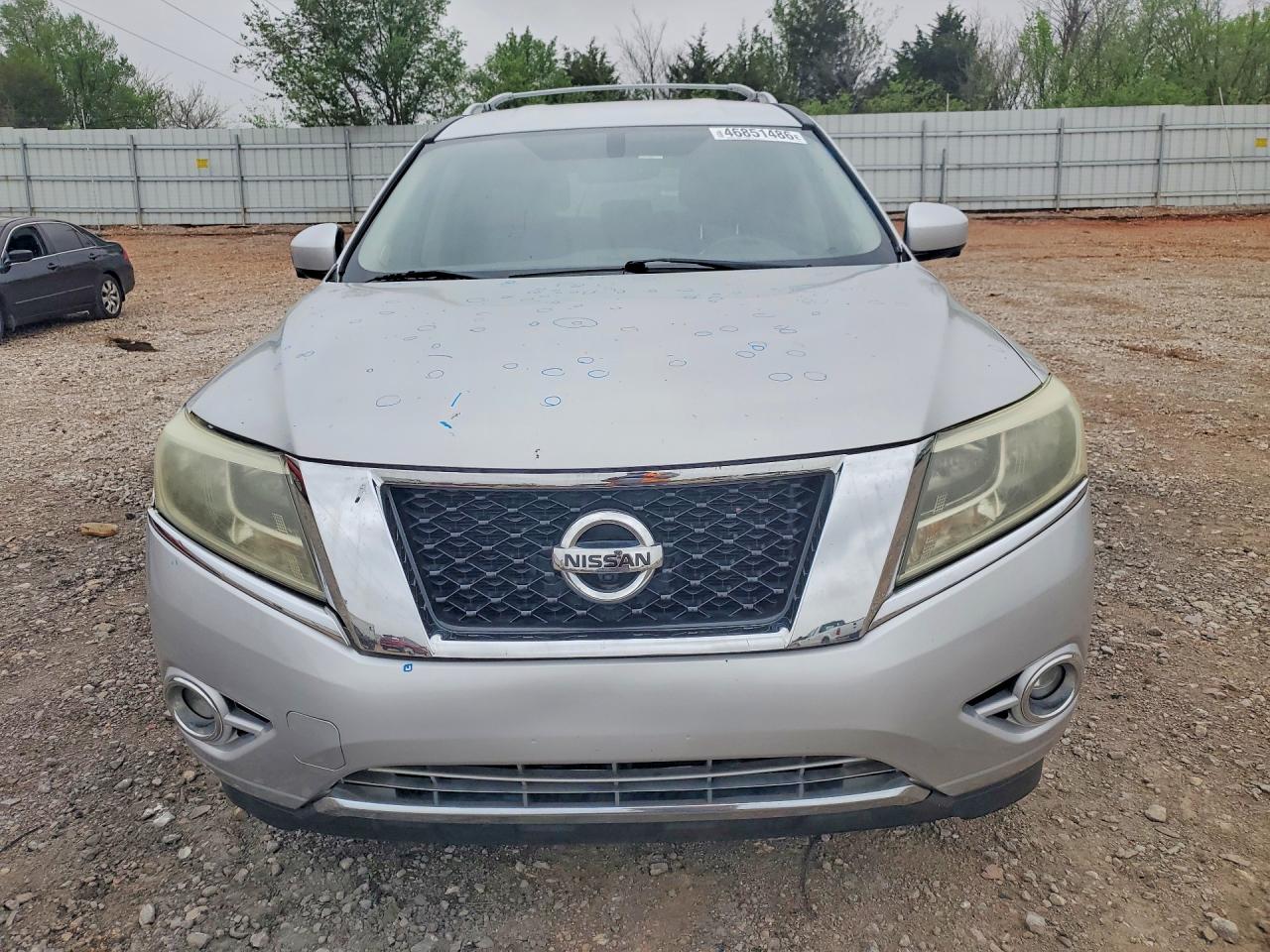 2013 Nissan Pathfinder S Silver vin: 5N1AR2MN1DC653206