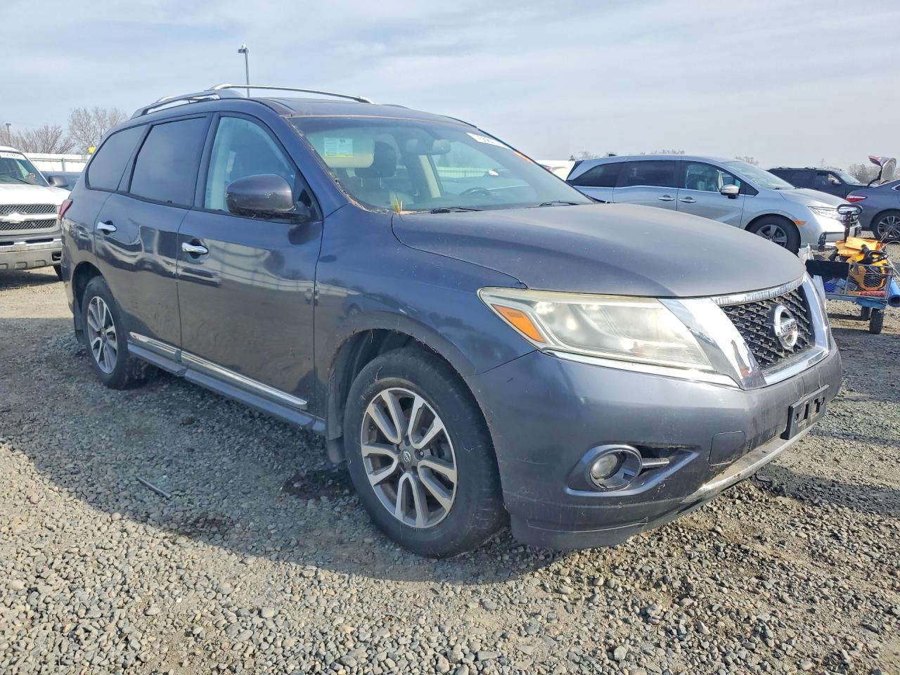 2013 Nissan Pathfinder S Gray vin: 5N1AR2MN1DC667526