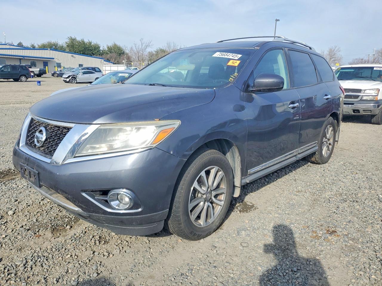 2013 Nissan Pathfinder S Серый vin: 5N1AR2MN1DC667526