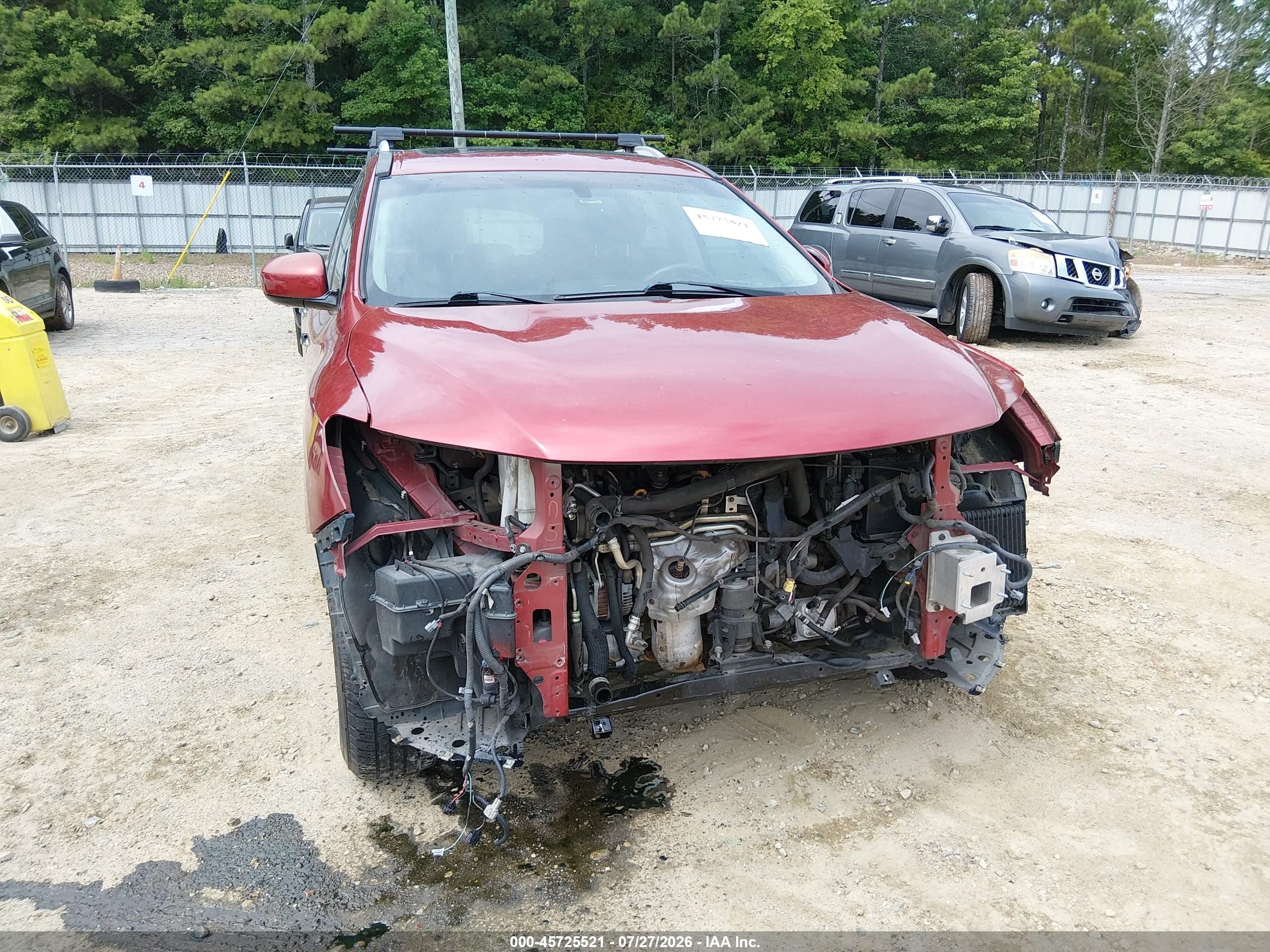 2013 Nissan Pathfinder Sl Red vin: 5N1AR2MN1DC683337