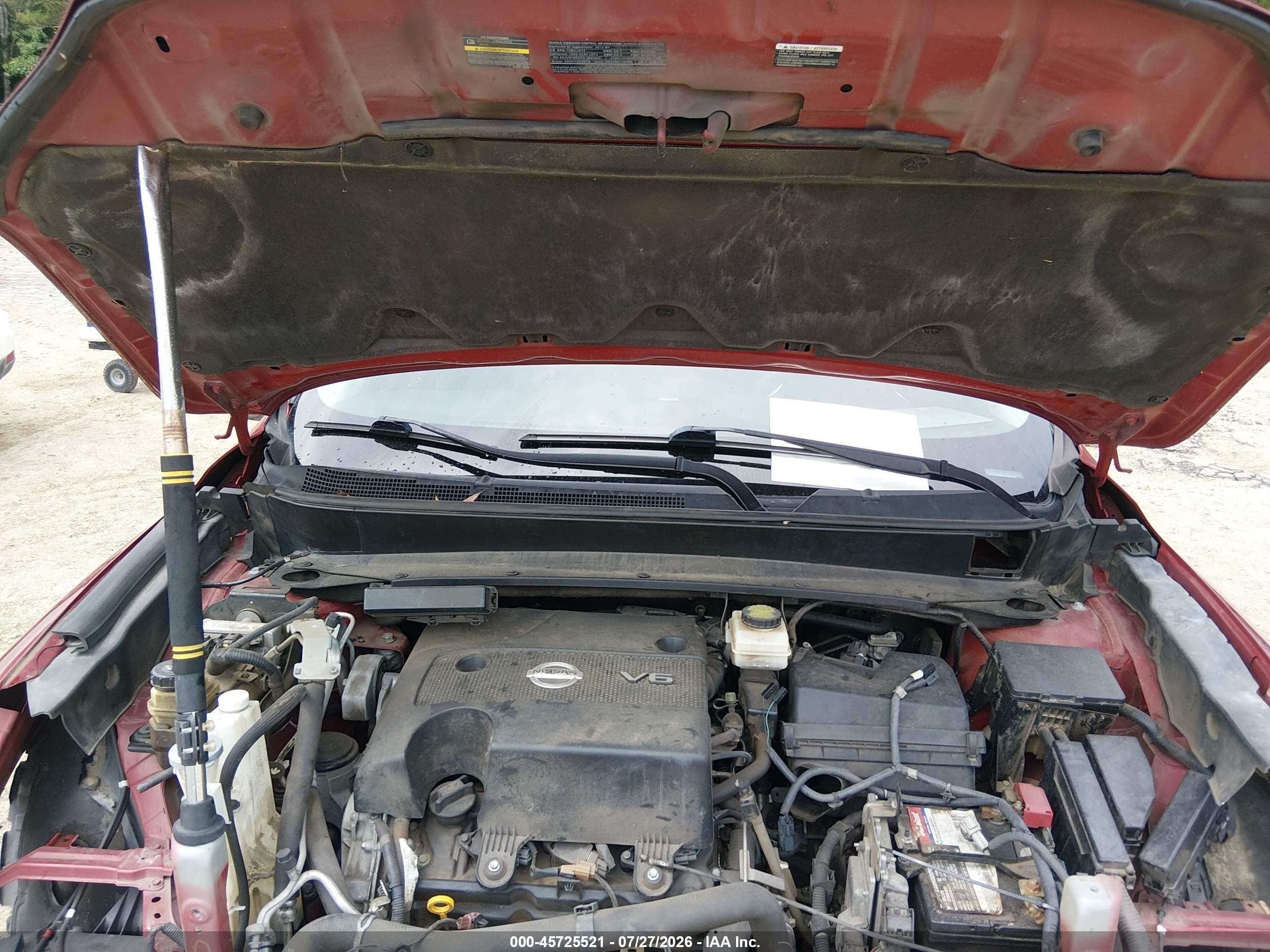2013 Nissan Pathfinder Sl Red vin: 5N1AR2MN1DC683337