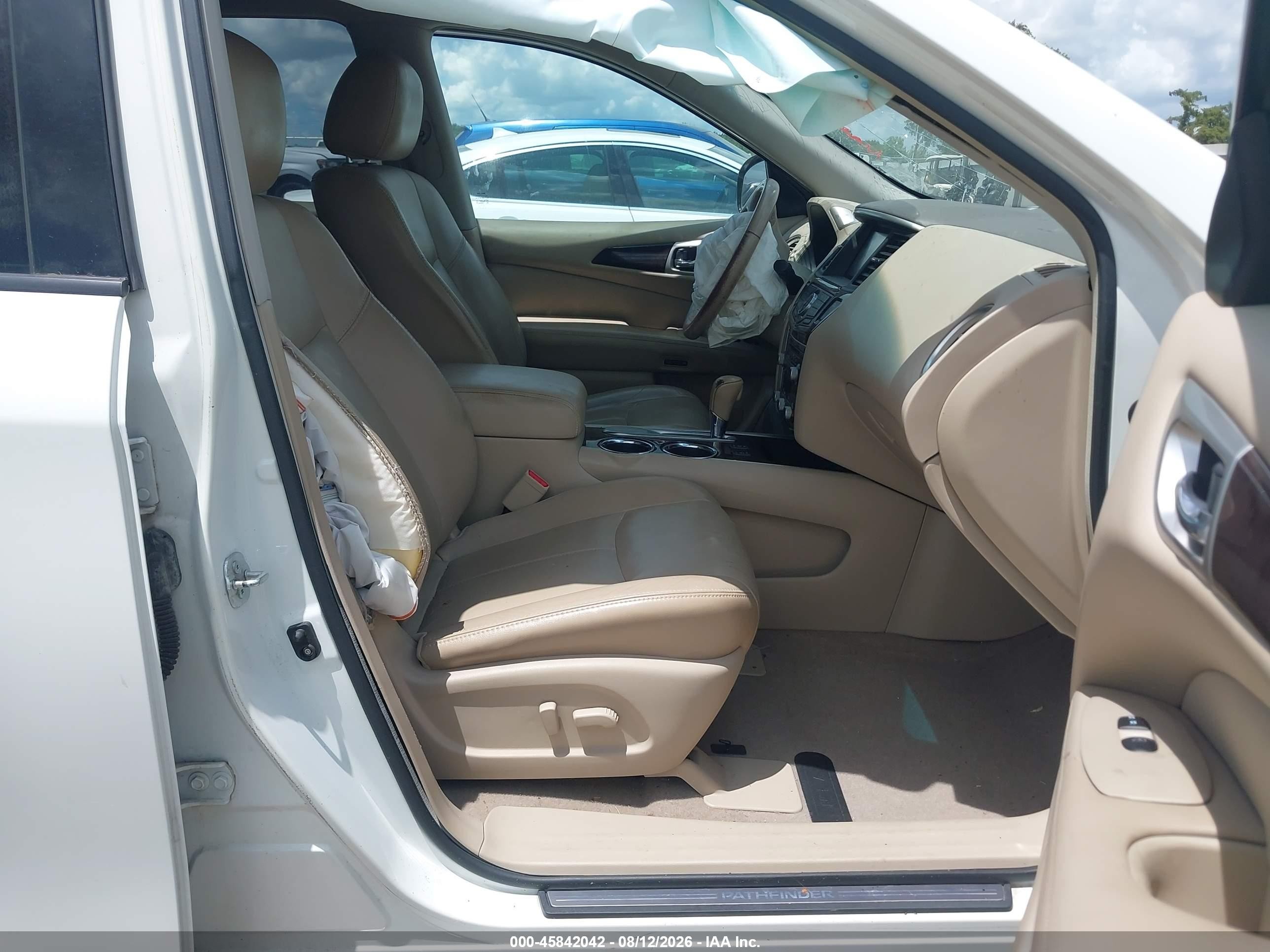 2013 Nissan Pathfinder Sl White vin: 5N1AR2MN1DC686111