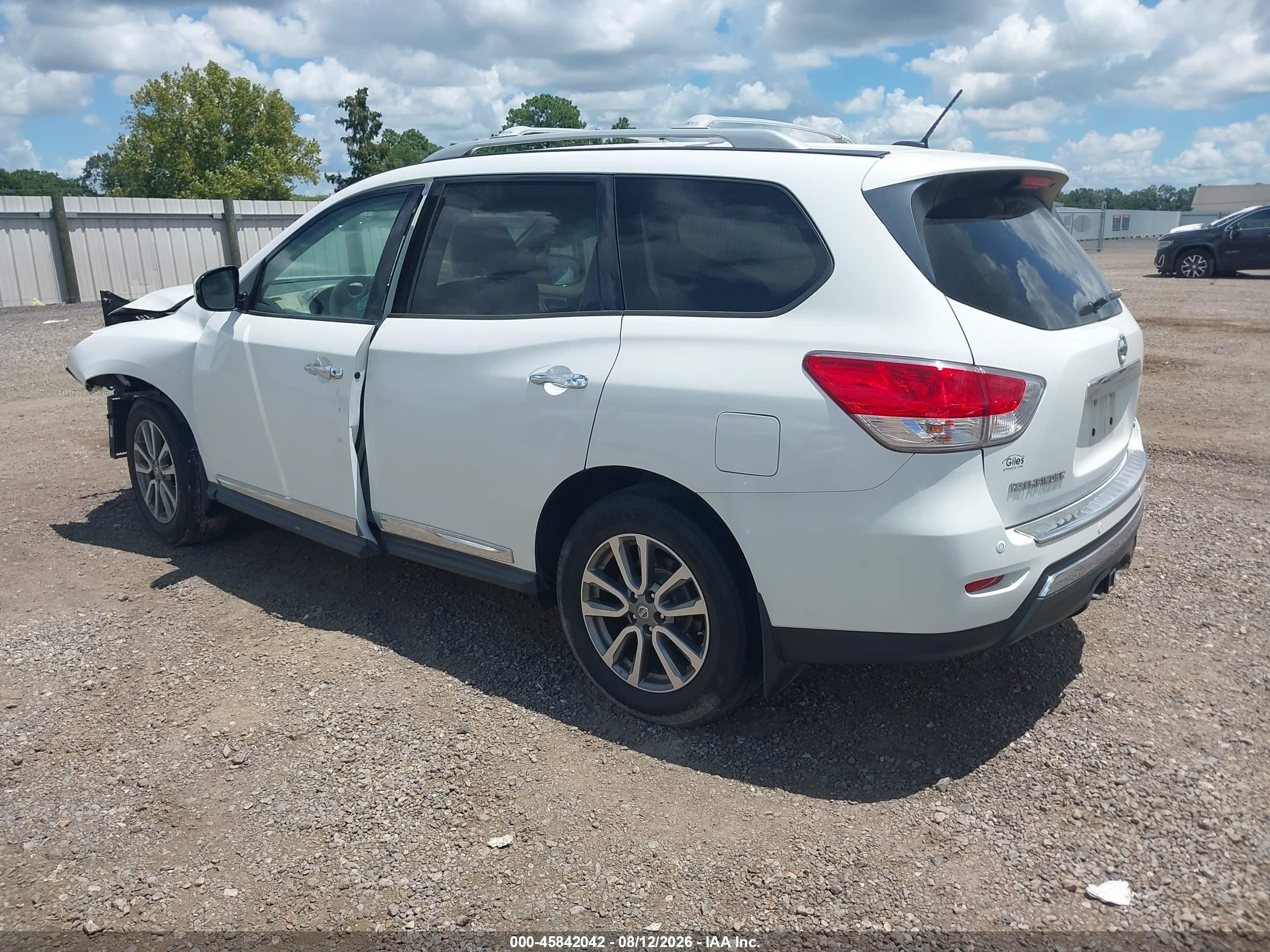 2013 Nissan Pathfinder Sl White vin: 5N1AR2MN1DC686111