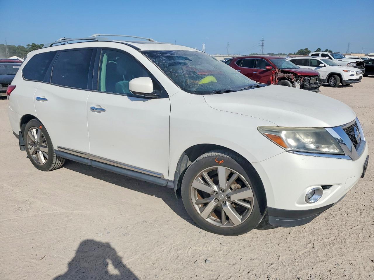 2013 Nissan Pathfinder S White vin: 5N1AR2MN1DC688585