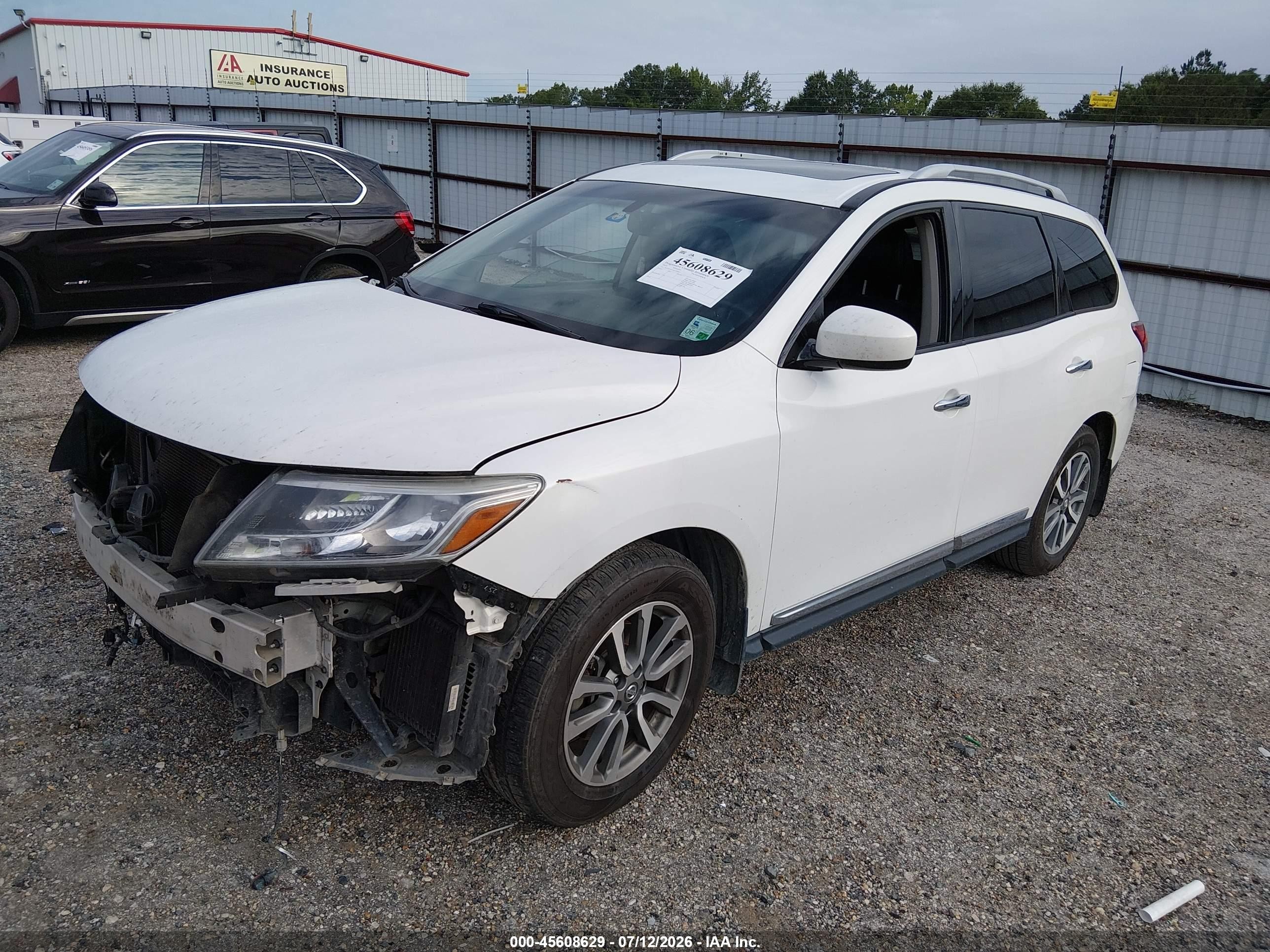 2014 Nissan Pathfinder Sl White vin: 5N1AR2MN1EC602063