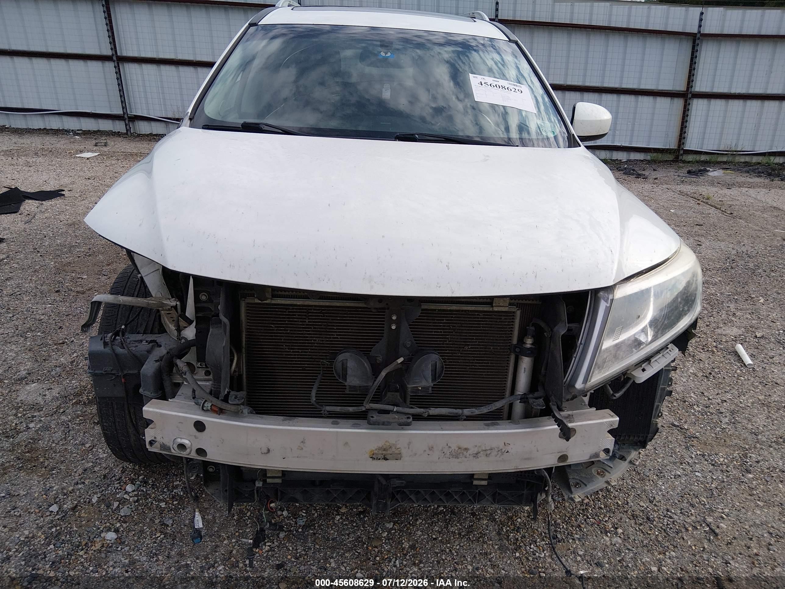 2014 Nissan Pathfinder Sl White vin: 5N1AR2MN1EC602063