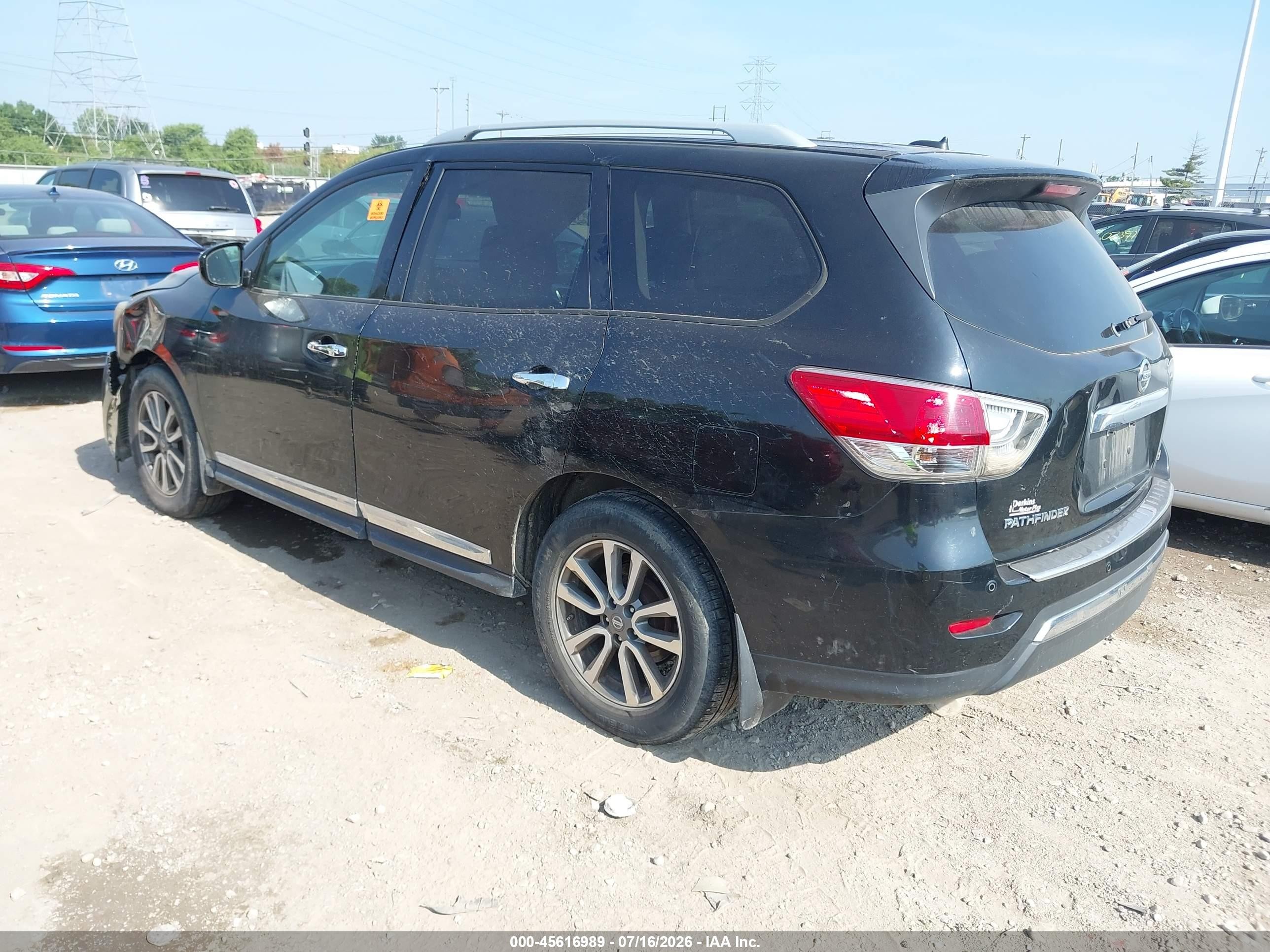 2014 Nissan Pathfinder Sl Black vin: 5N1AR2MN1EC633054