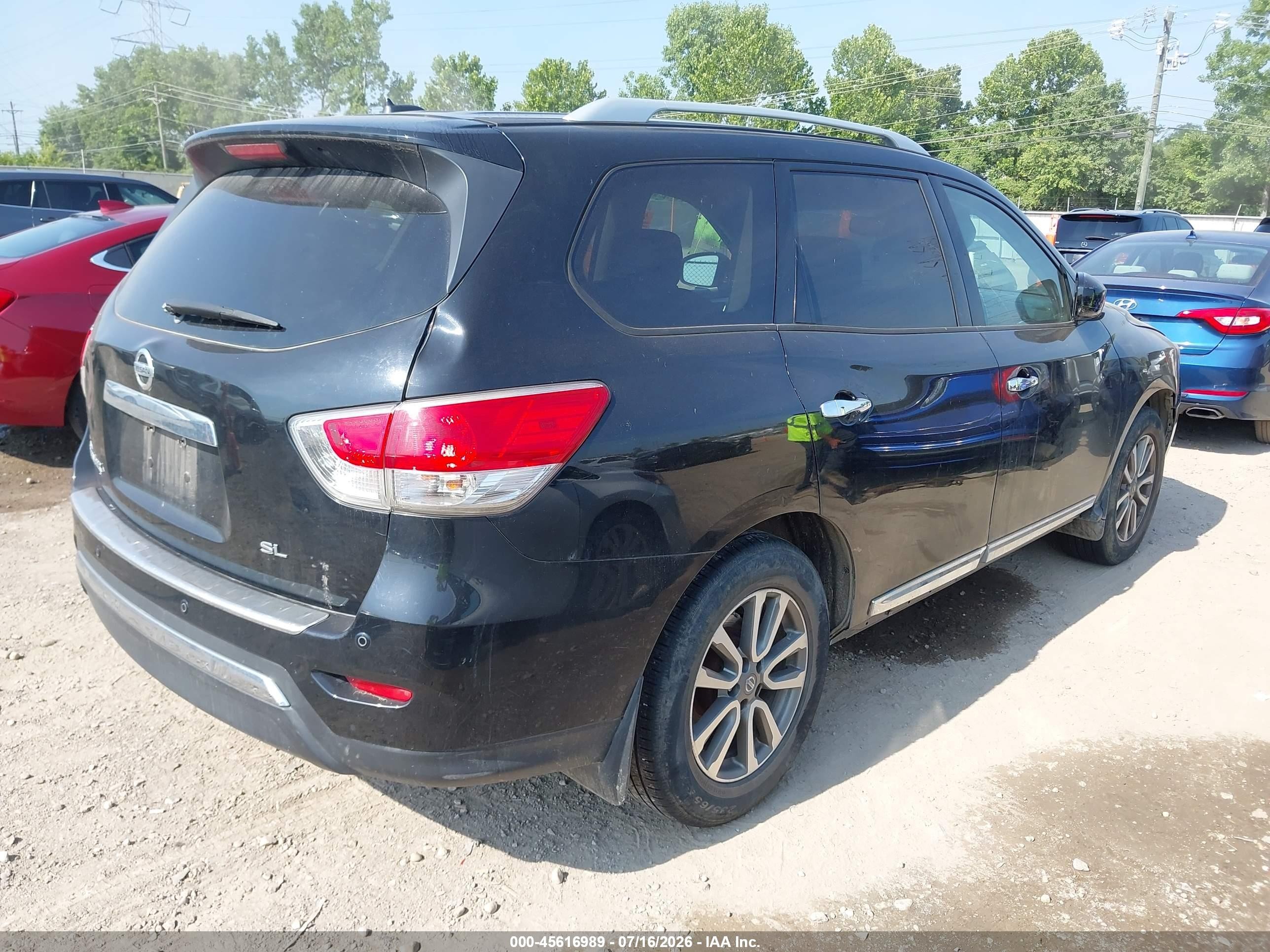 2014 Nissan Pathfinder Sl Black vin: 5N1AR2MN1EC633054