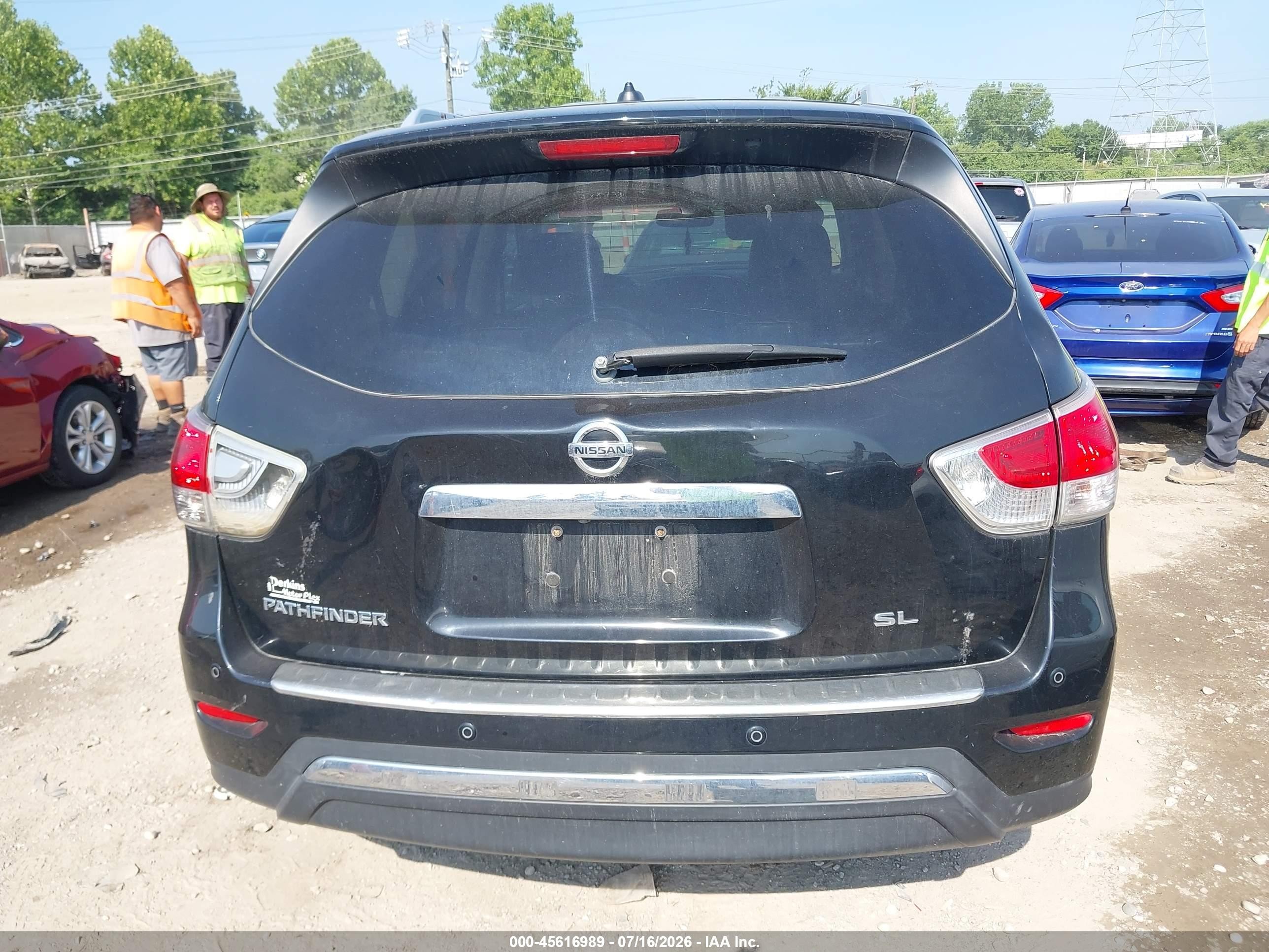 2014 Nissan Pathfinder Sl Black vin: 5N1AR2MN1EC633054