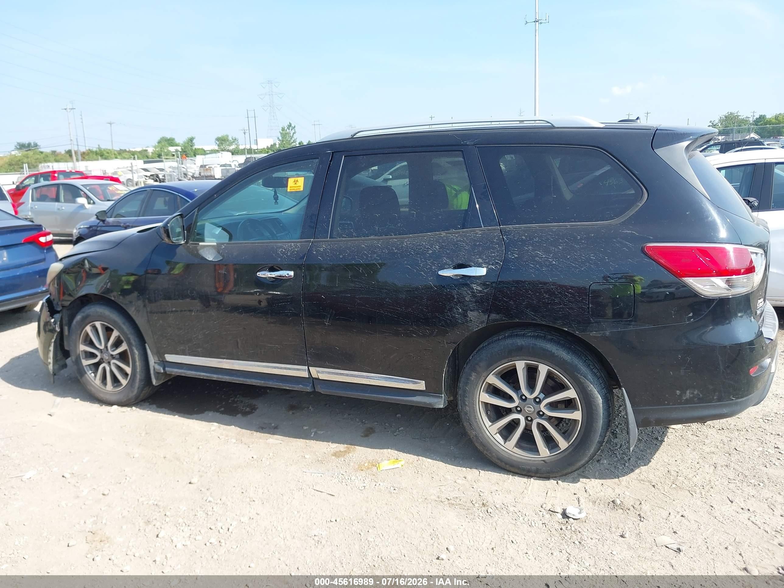 2014 Nissan Pathfinder Sl Black vin: 5N1AR2MN1EC633054