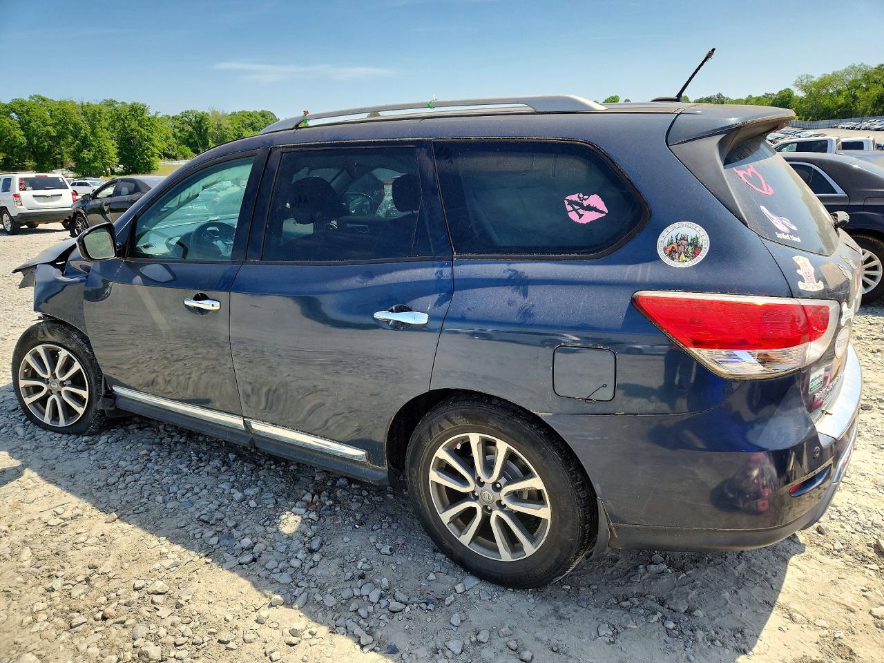 2014 Nissan Pathfinder S Blue vin: 5N1AR2MN1EC637590