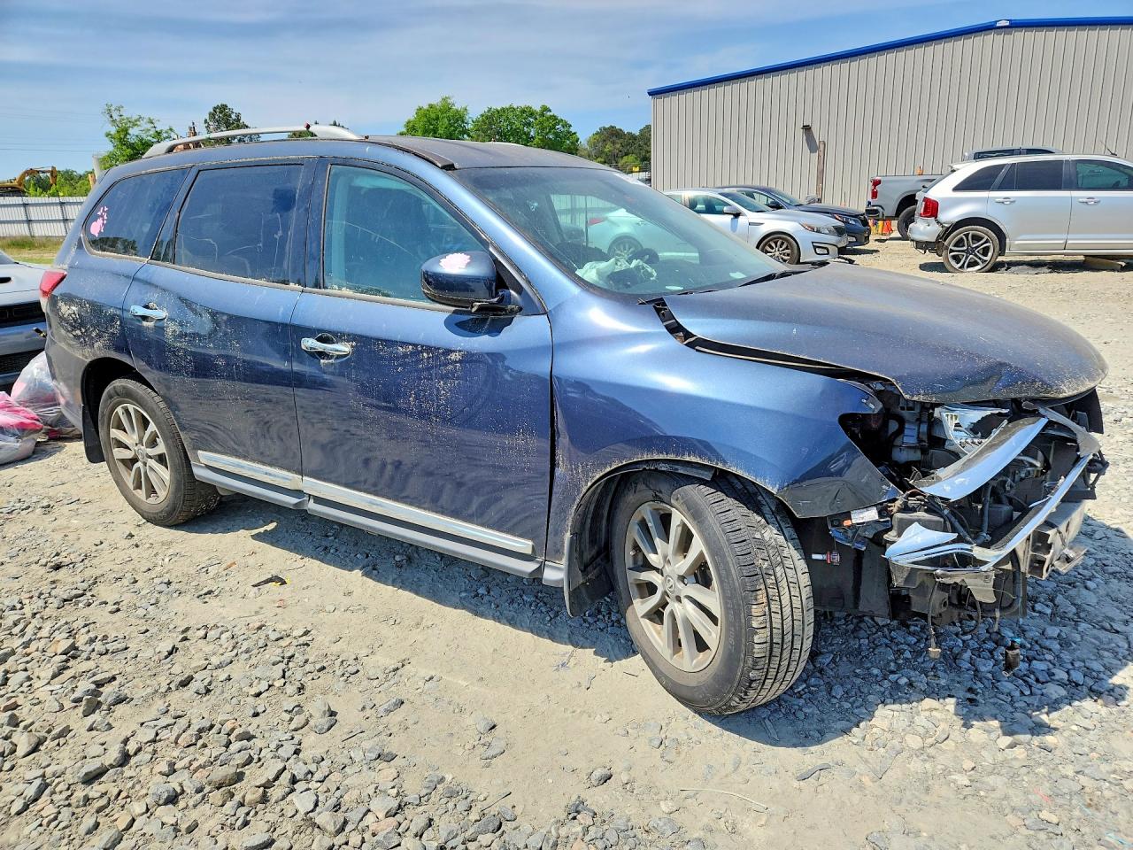 2014 Nissan Pathfinder S Blue vin: 5N1AR2MN1EC637590