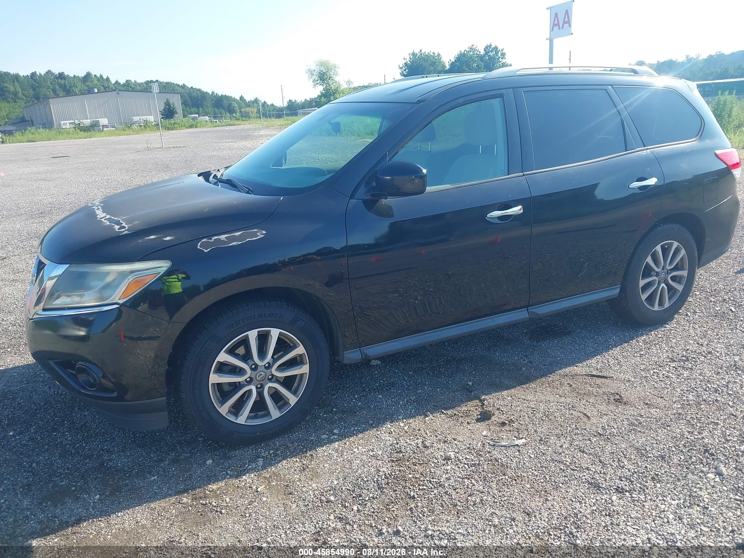 2014 Nissan Pathfinder Sv Black vin: 5N1AR2MN1EC647875