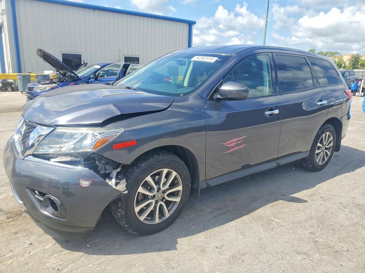 2014 Nissan Pathfinder S Gray vin: 5N1AR2MN1EC675935