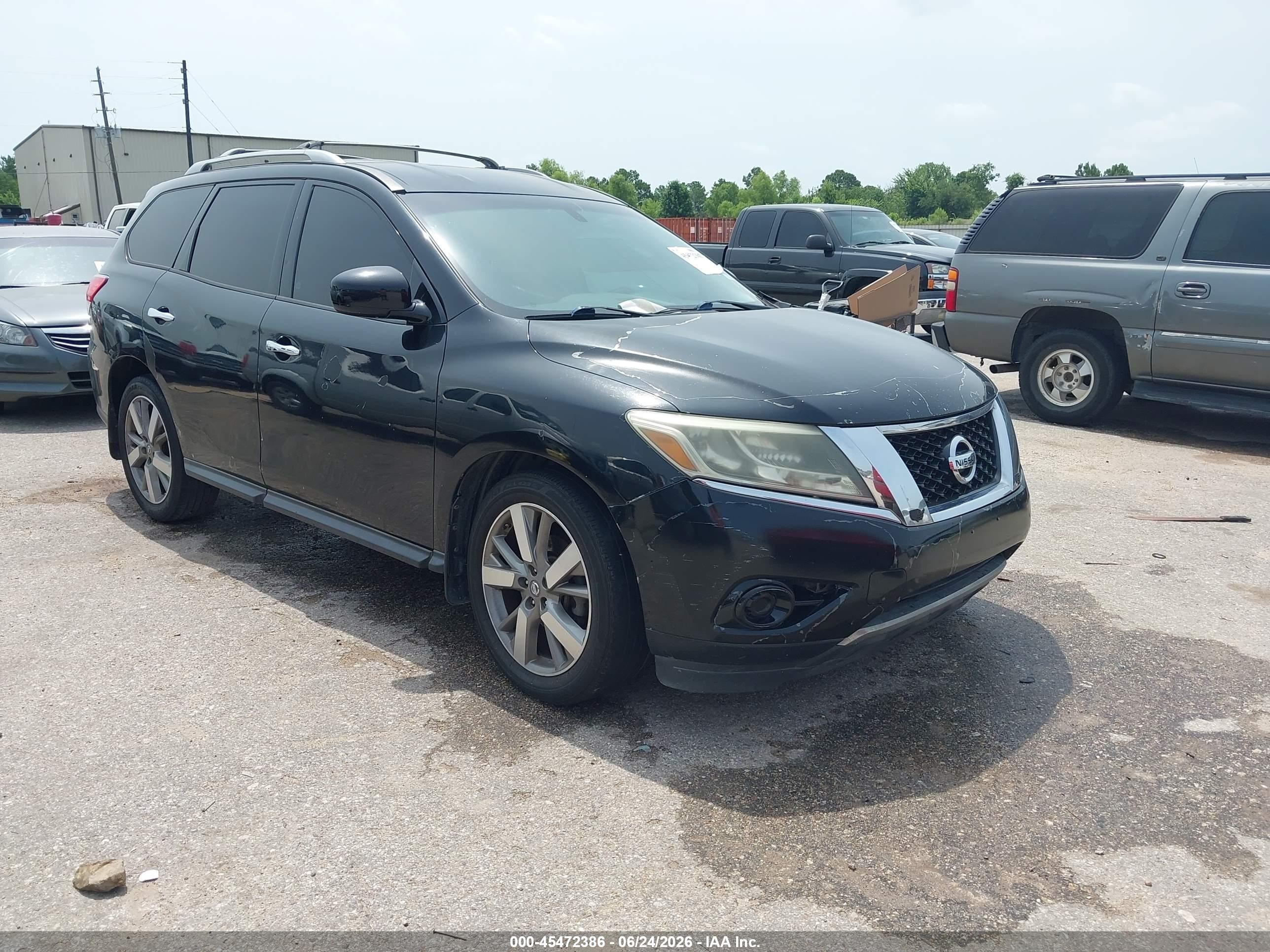 2014 Nissan Pathfinder Sv Black vin: 5N1AR2MN1EC692959