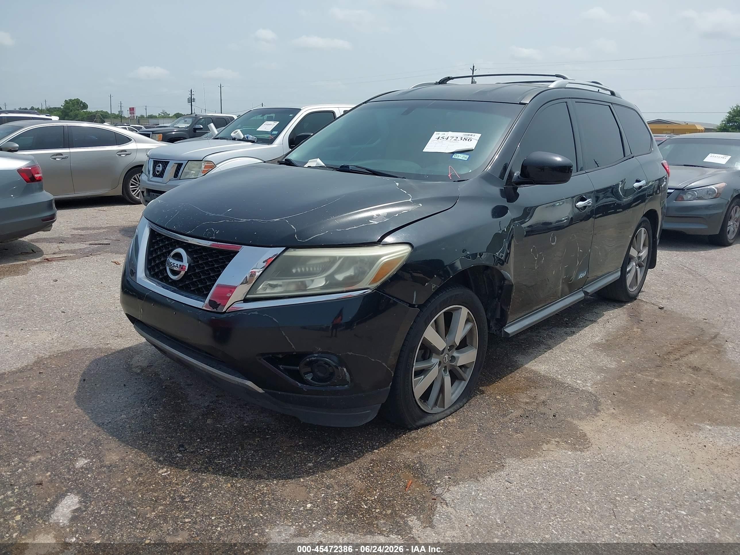 2014 Nissan Pathfinder Sv Black vin: 5N1AR2MN1EC692959
