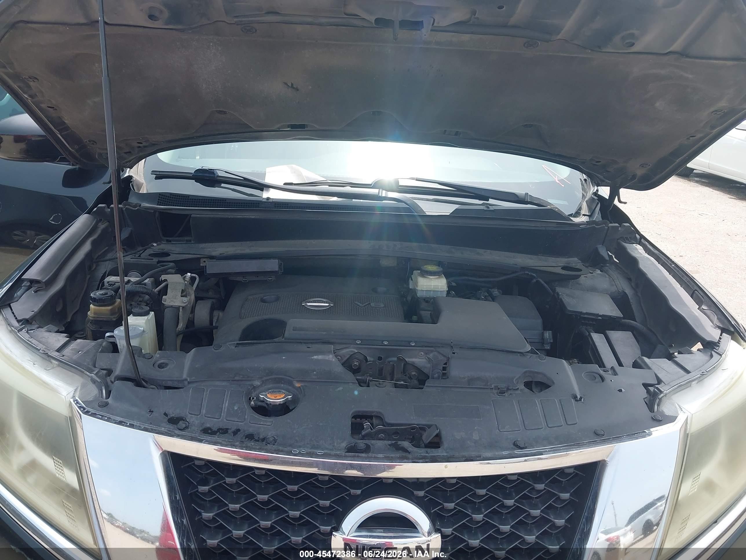 2014 Nissan Pathfinder Sv Black vin: 5N1AR2MN1EC692959
