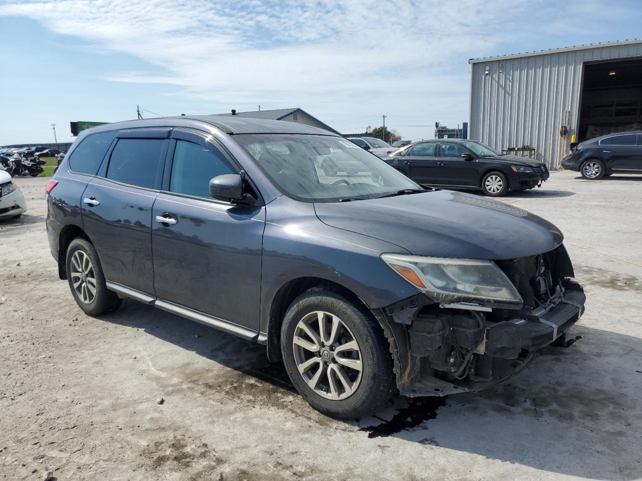 2014 Nissan Pathfinder S Blue vin: 5N1AR2MN1EC699099