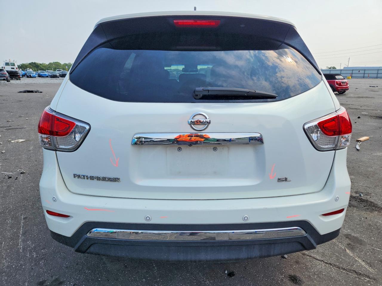 2014 Nissan Pathfinder Sl White vin: 5N1AR2MN1EC727189