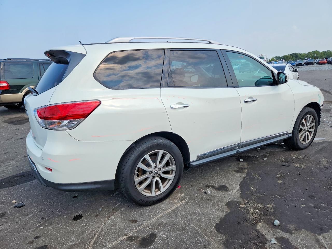2014 Nissan Pathfinder Sl White vin: 5N1AR2MN1EC727189