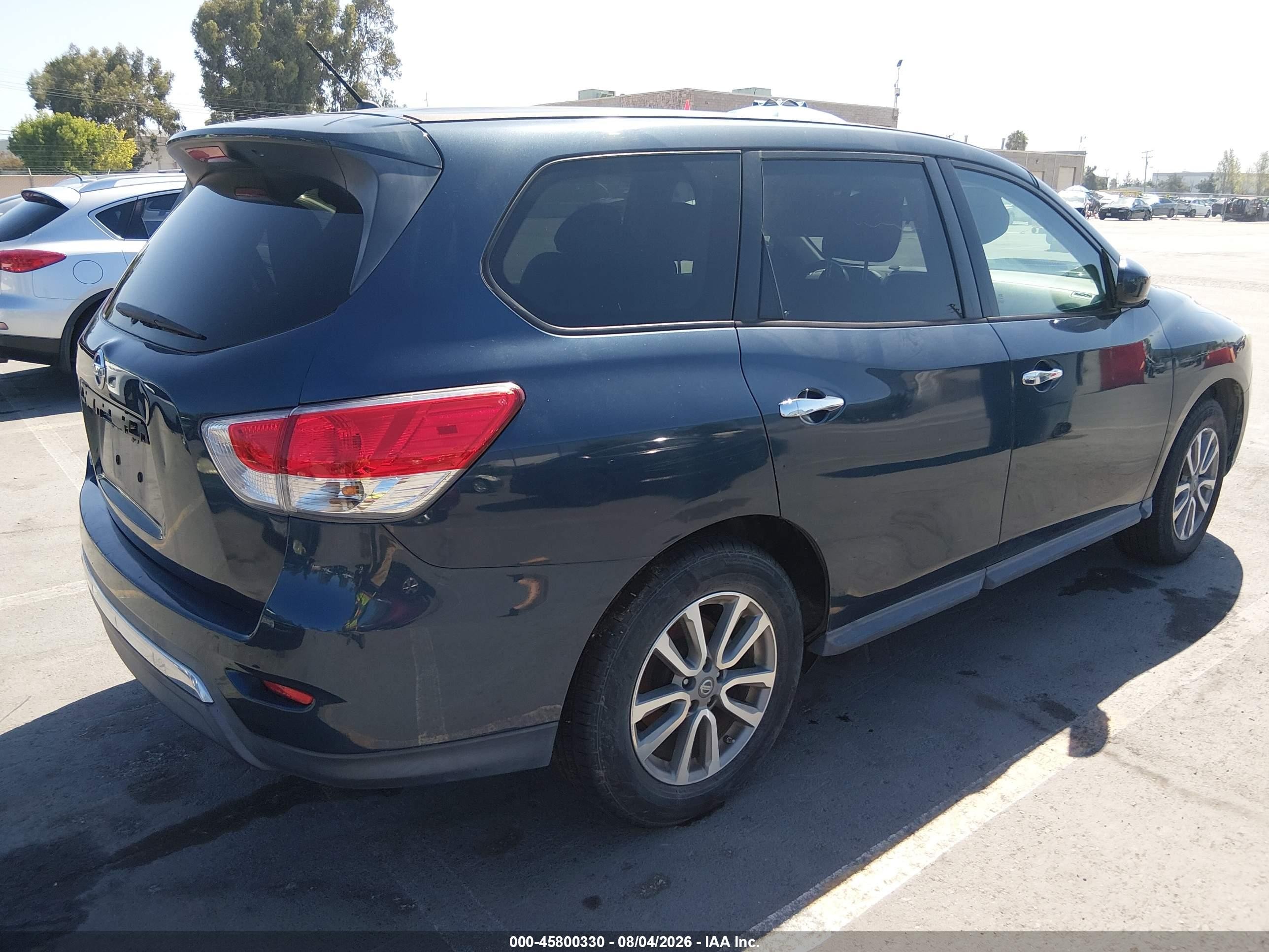 2014 Nissan Pathfinder S Blue vin: 5N1AR2MN1EC730299