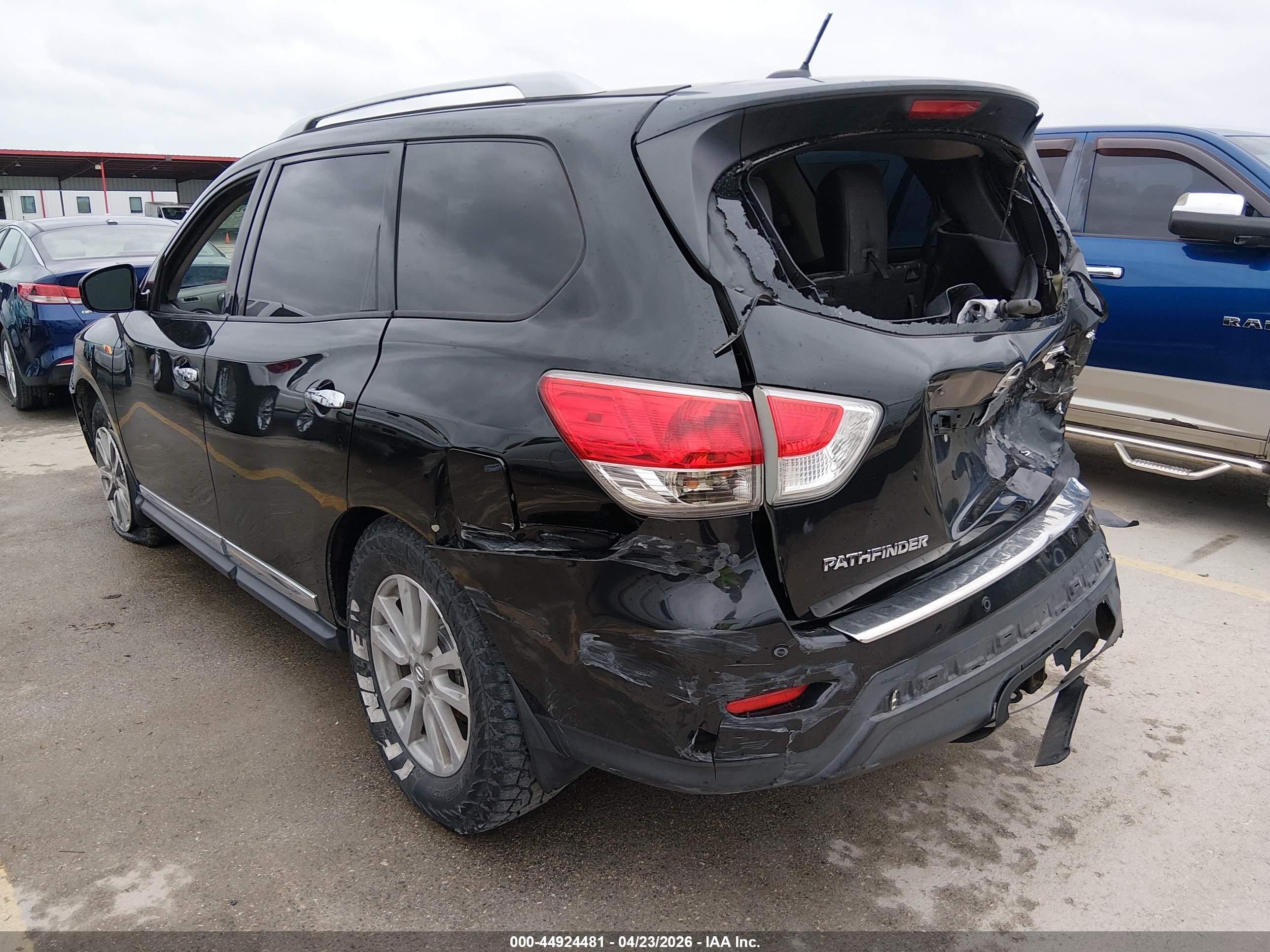 2015 Nissan Pathfinder Sl Black vin: 5N1AR2MN1FC602050