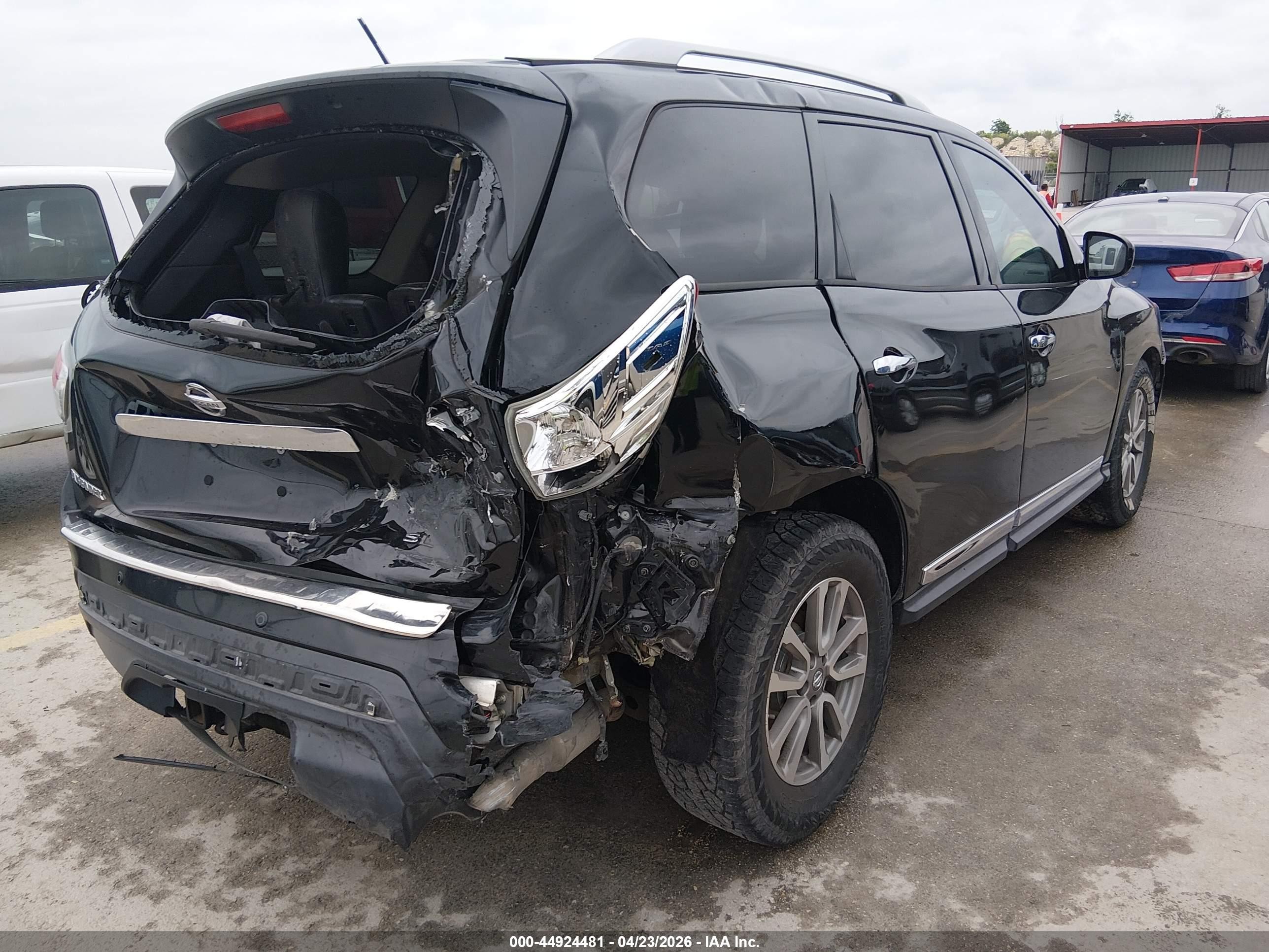 2015 Nissan Pathfinder Sl Black vin: 5N1AR2MN1FC602050