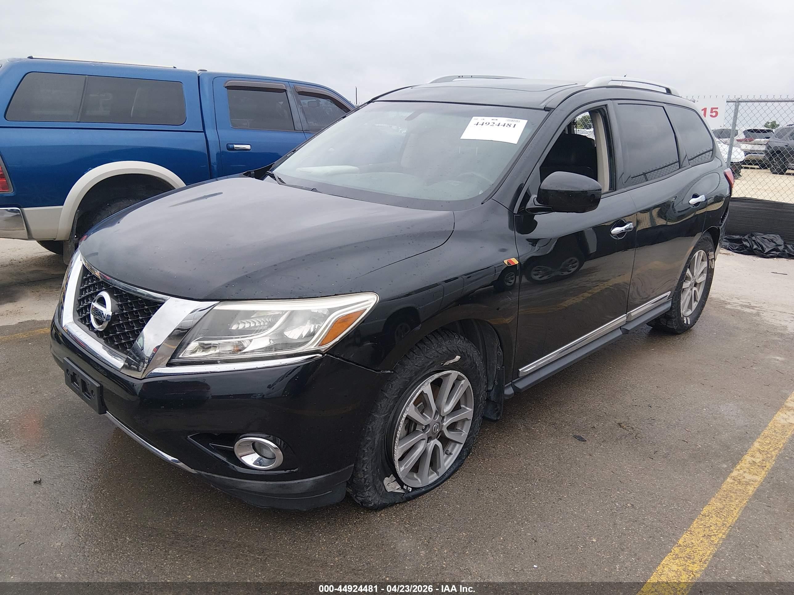 2015 Nissan Pathfinder Sl Black vin: 5N1AR2MN1FC602050