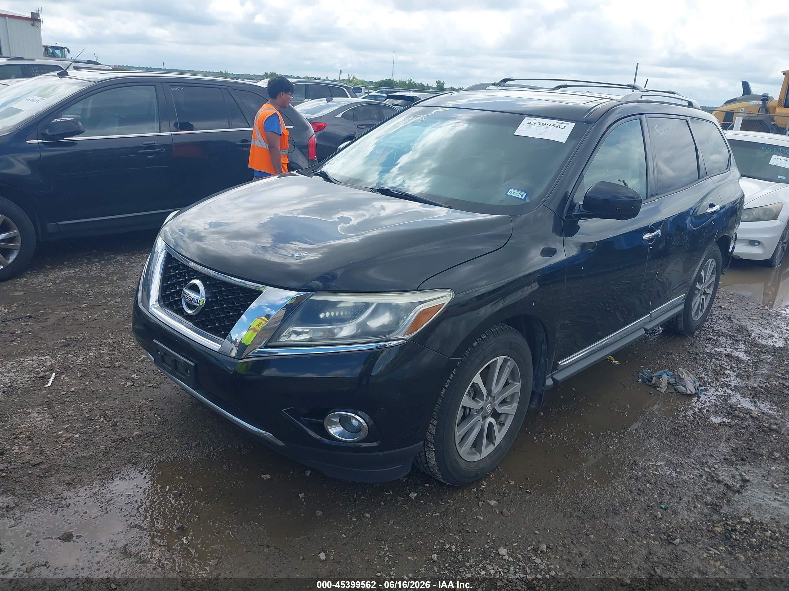2015 Nissan Pathfinder Sl Black vin: 5N1AR2MN1FC617633