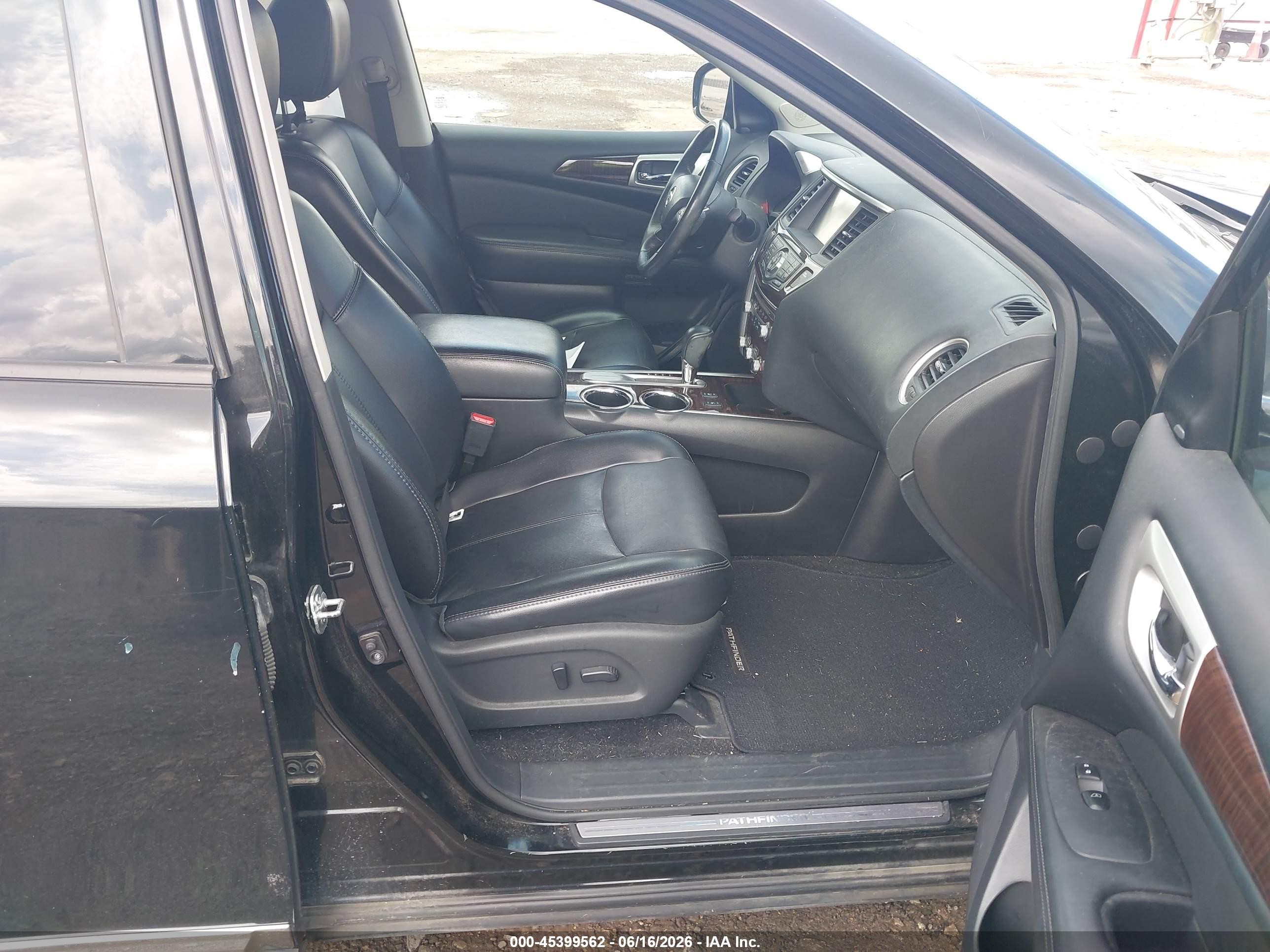 2015 Nissan Pathfinder Sl Black vin: 5N1AR2MN1FC617633