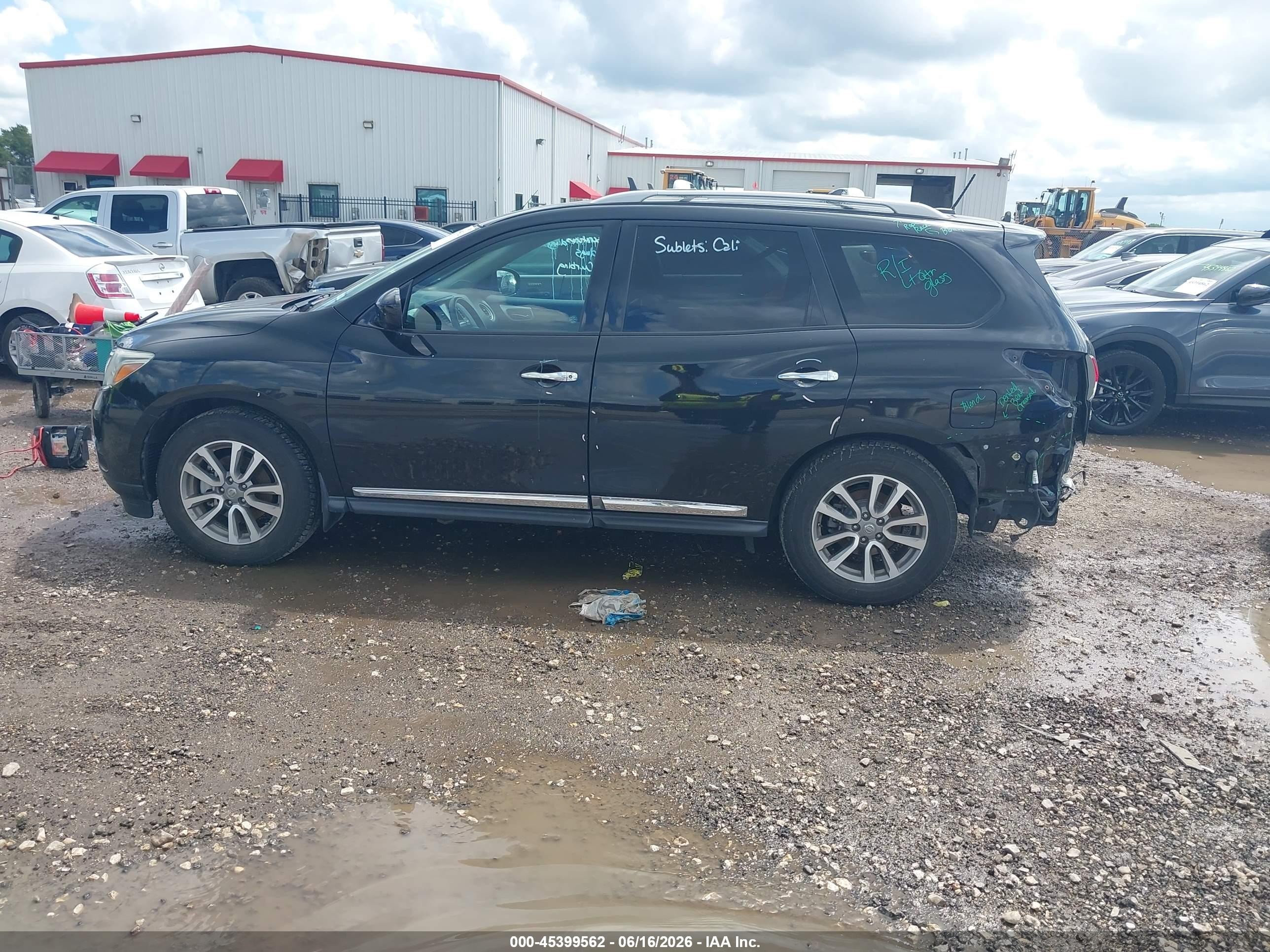 2015 Nissan Pathfinder Sl Black vin: 5N1AR2MN1FC617633