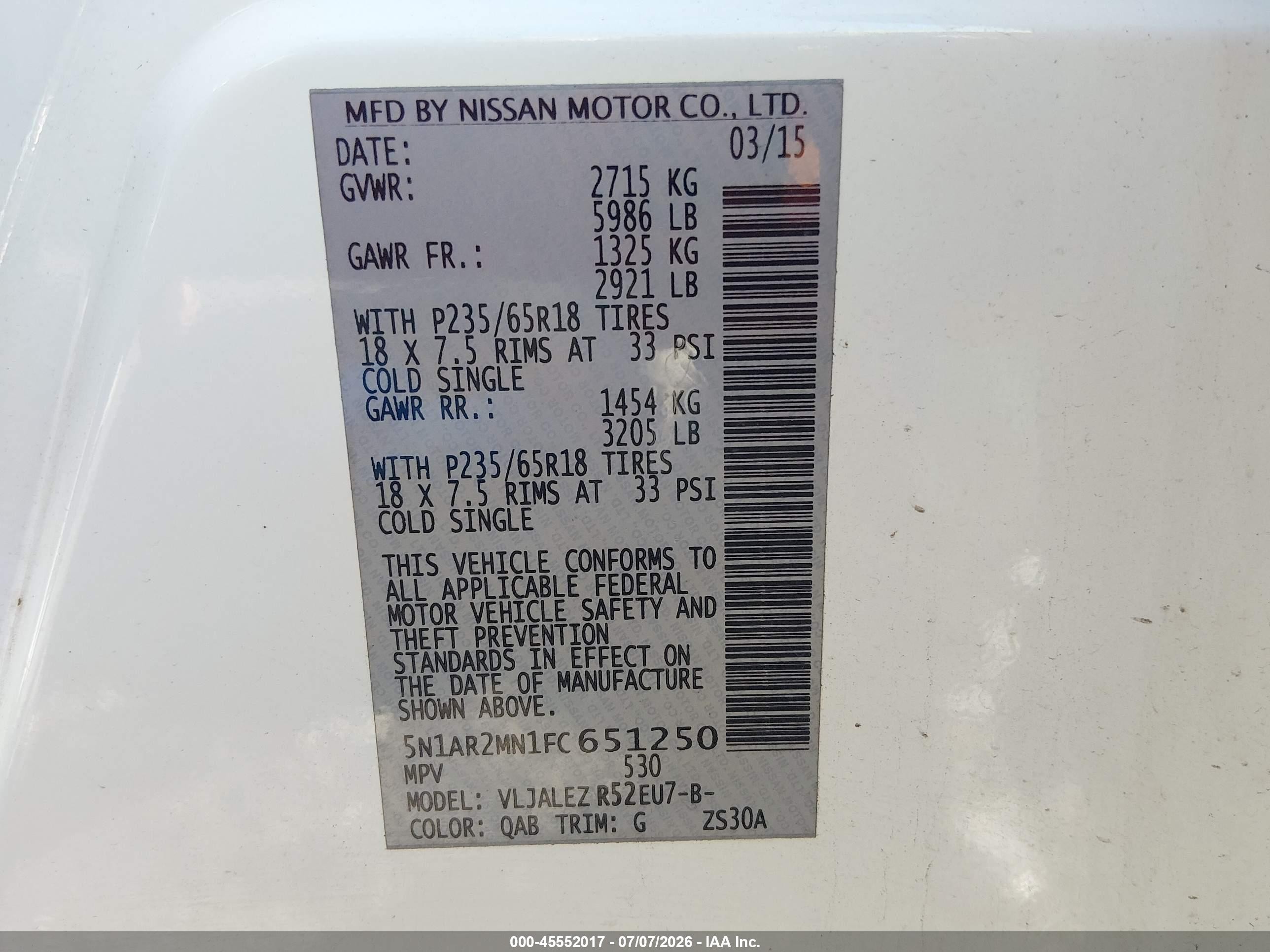 2015 Nissan Pathfinder Sv Белый vin: 5N1AR2MN1FC651250