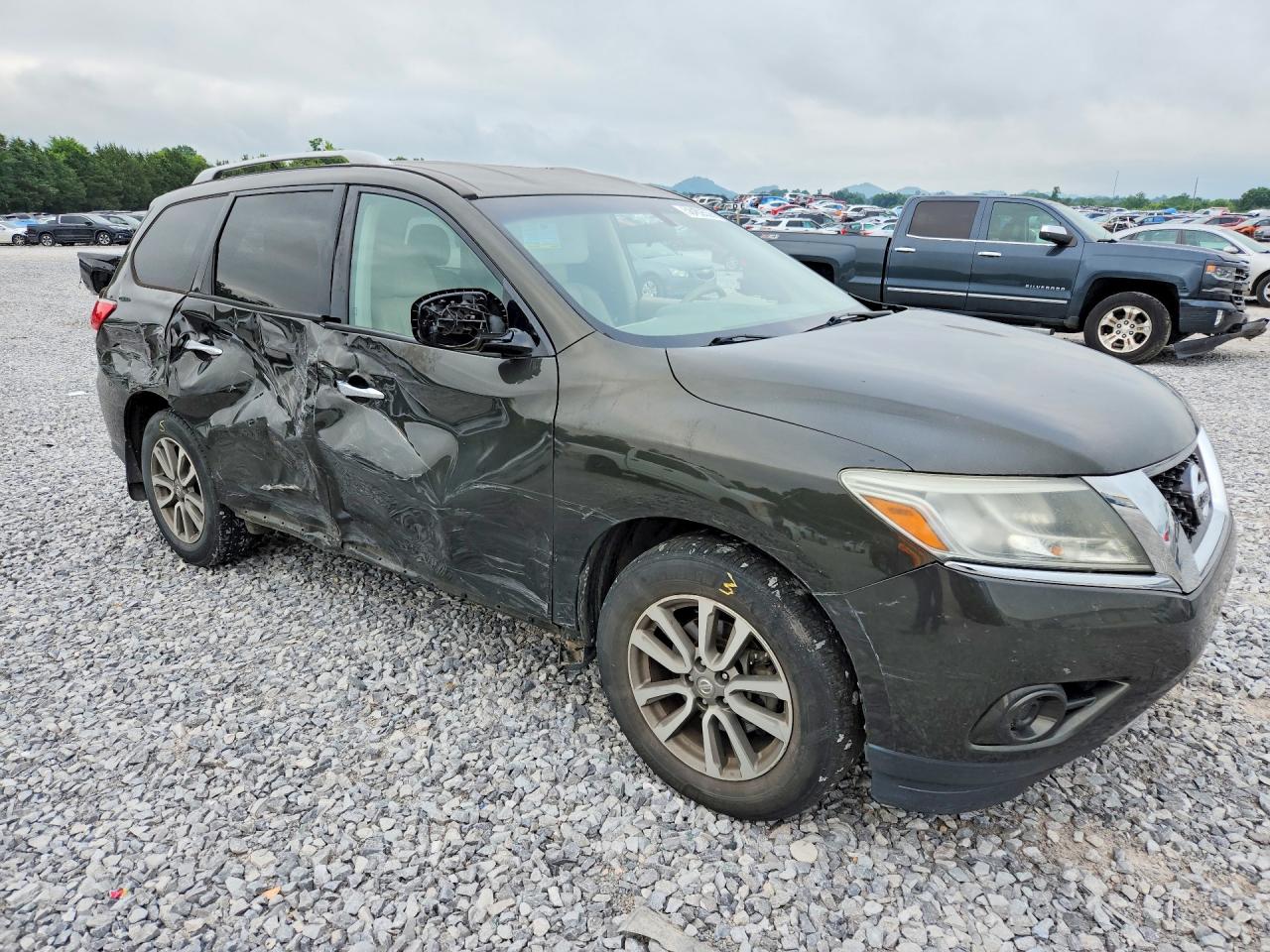 2015 Nissan Pathfinder S Зеленый vin: 5N1AR2MN1FC657355