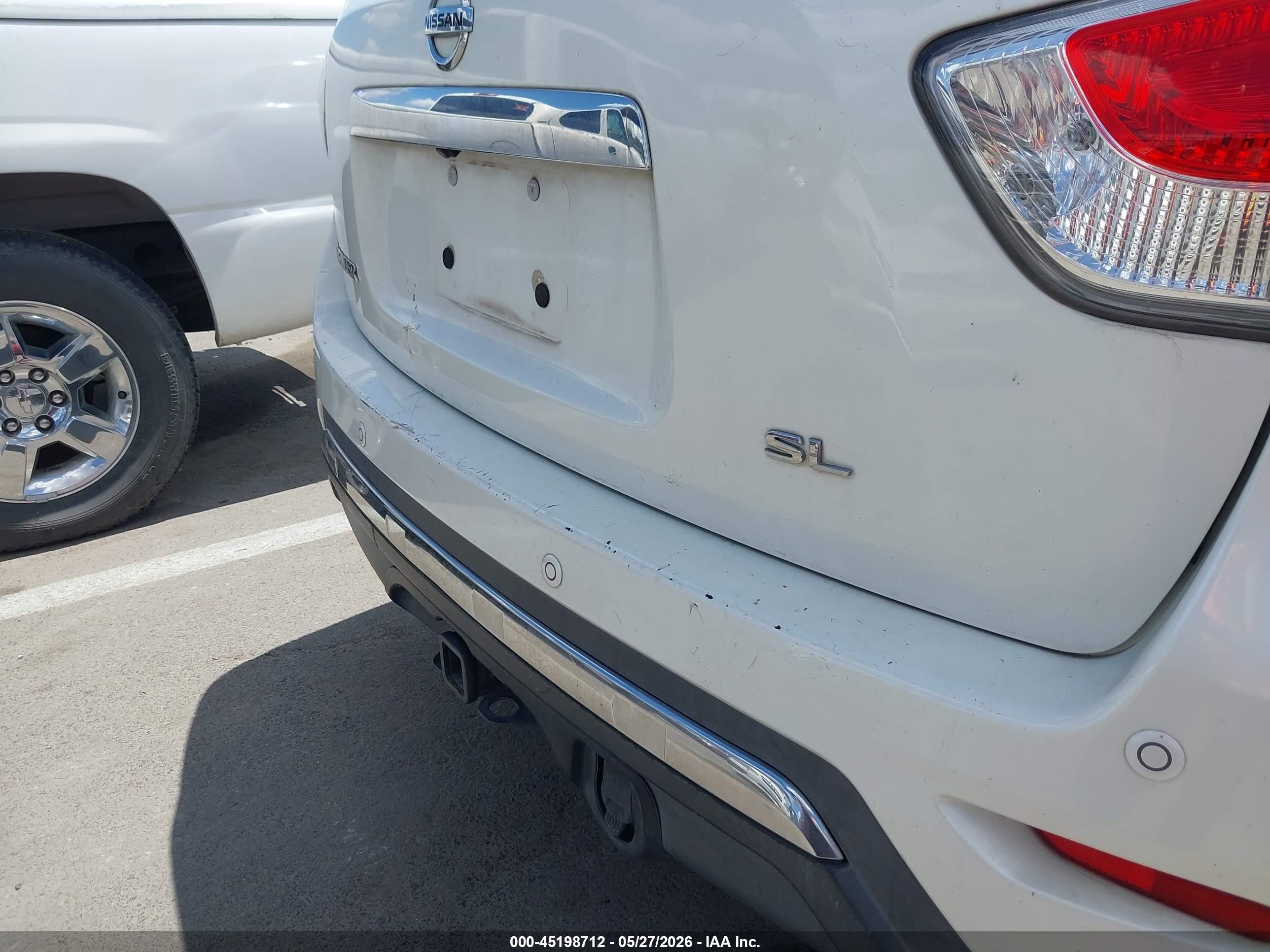 2015 Nissan Pathfinder Sl White vin: 5N1AR2MN1FC662670
