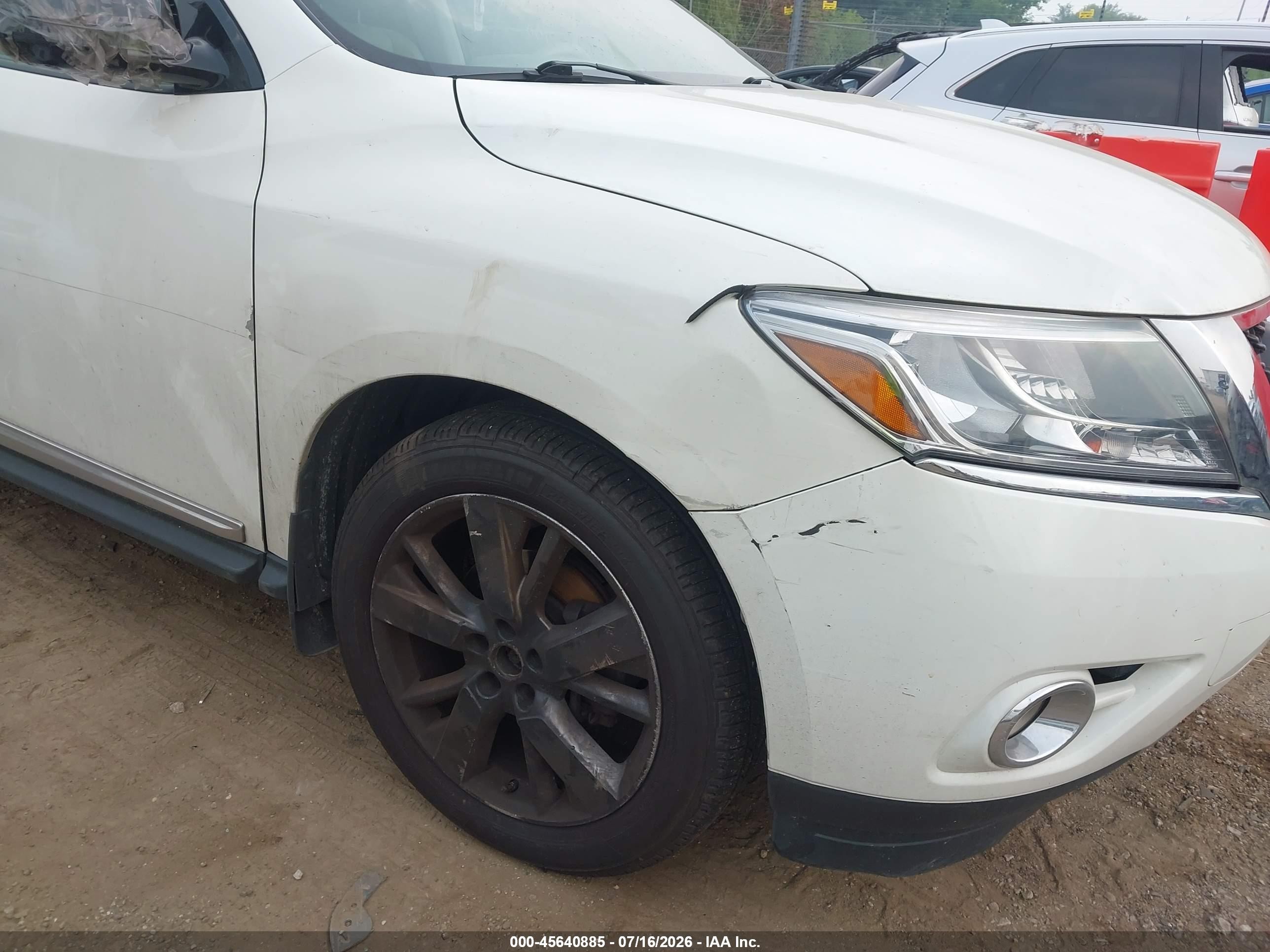 2015 Nissan Pathfinder Platinum White vin: 5N1AR2MN1FC684331