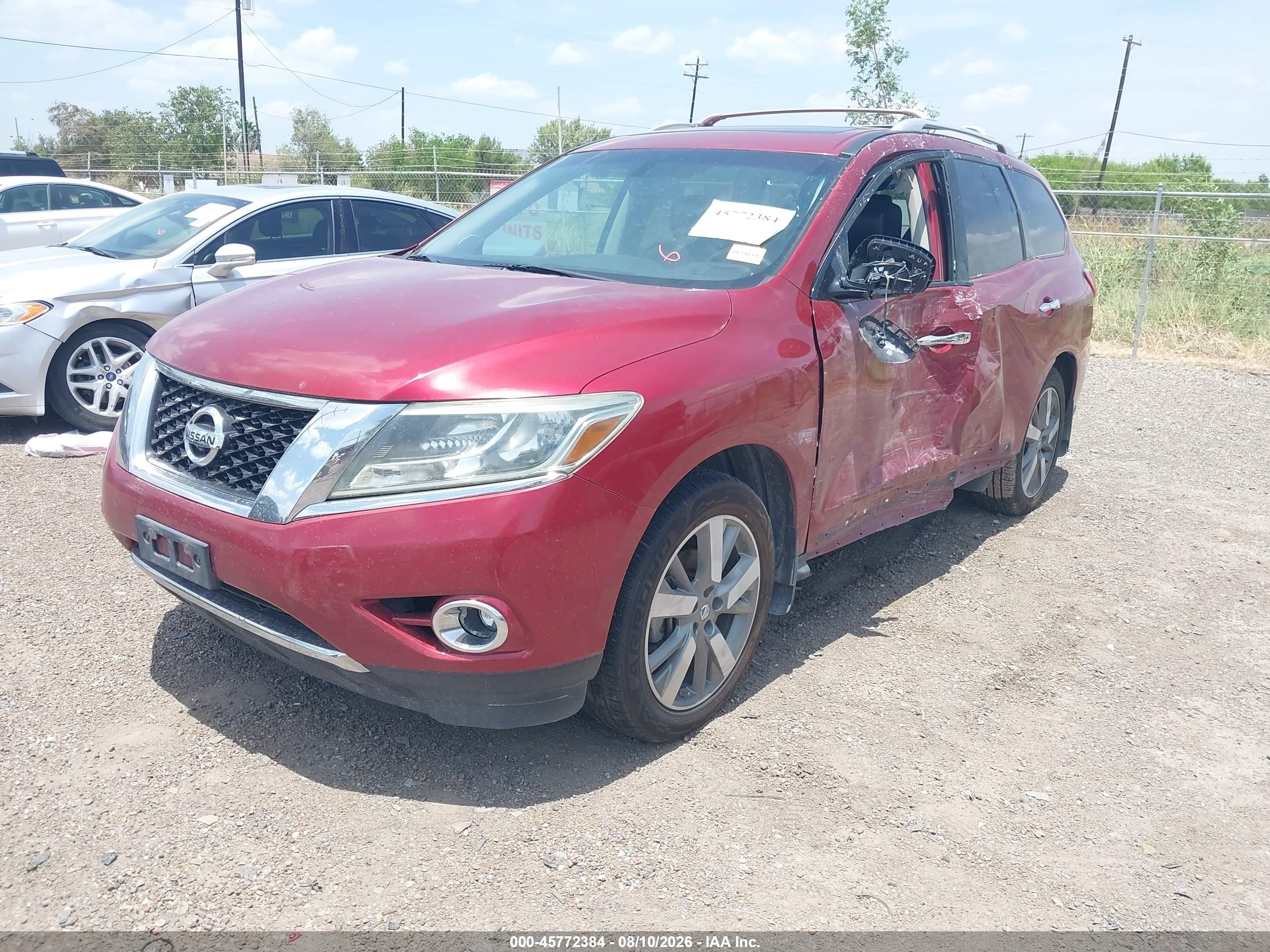 2013 Nissan Pathfinder Platinum Red vin: 5N1AR2MN2DC602717