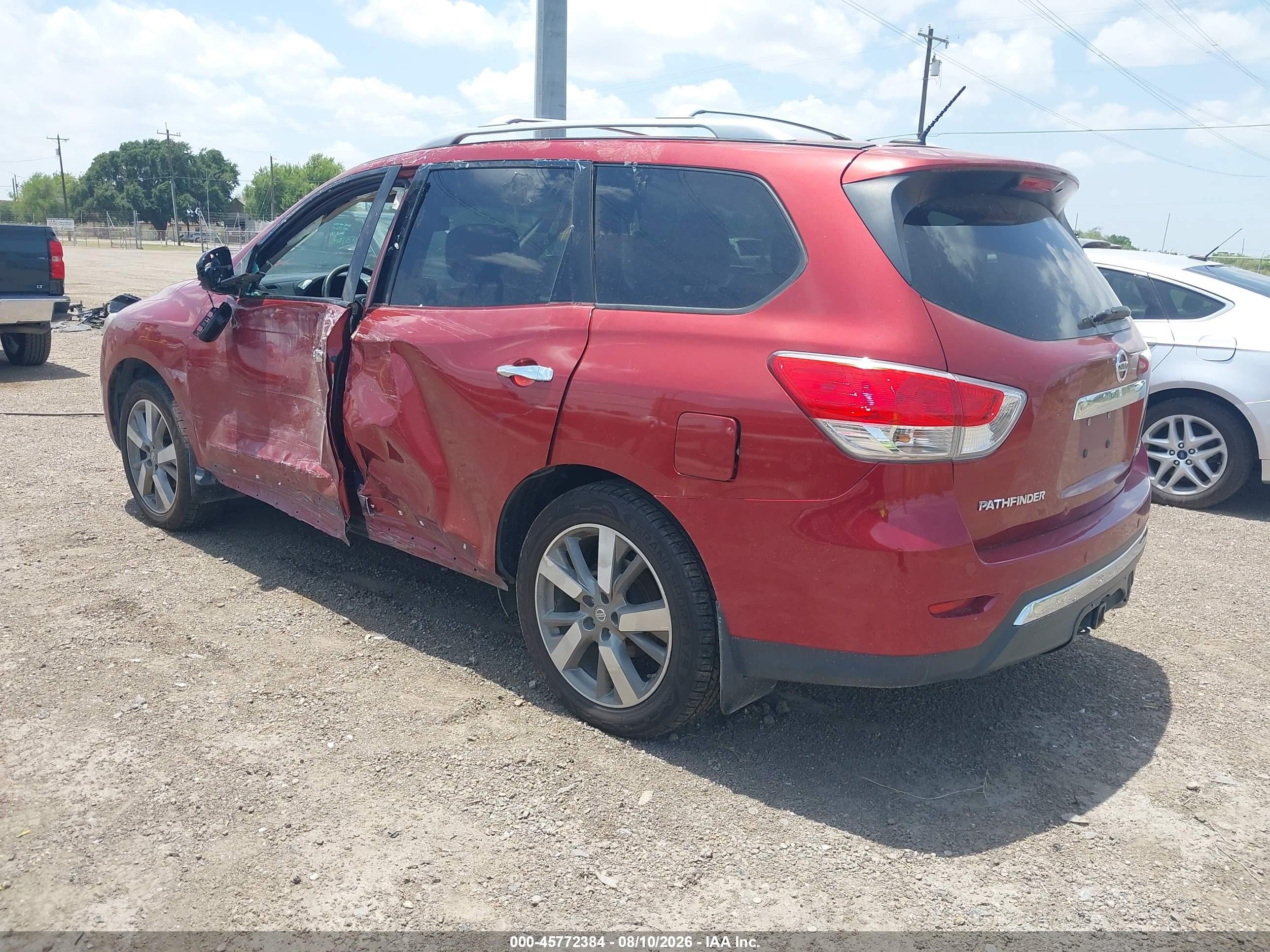 2013 Nissan Pathfinder Platinum Red vin: 5N1AR2MN2DC602717
