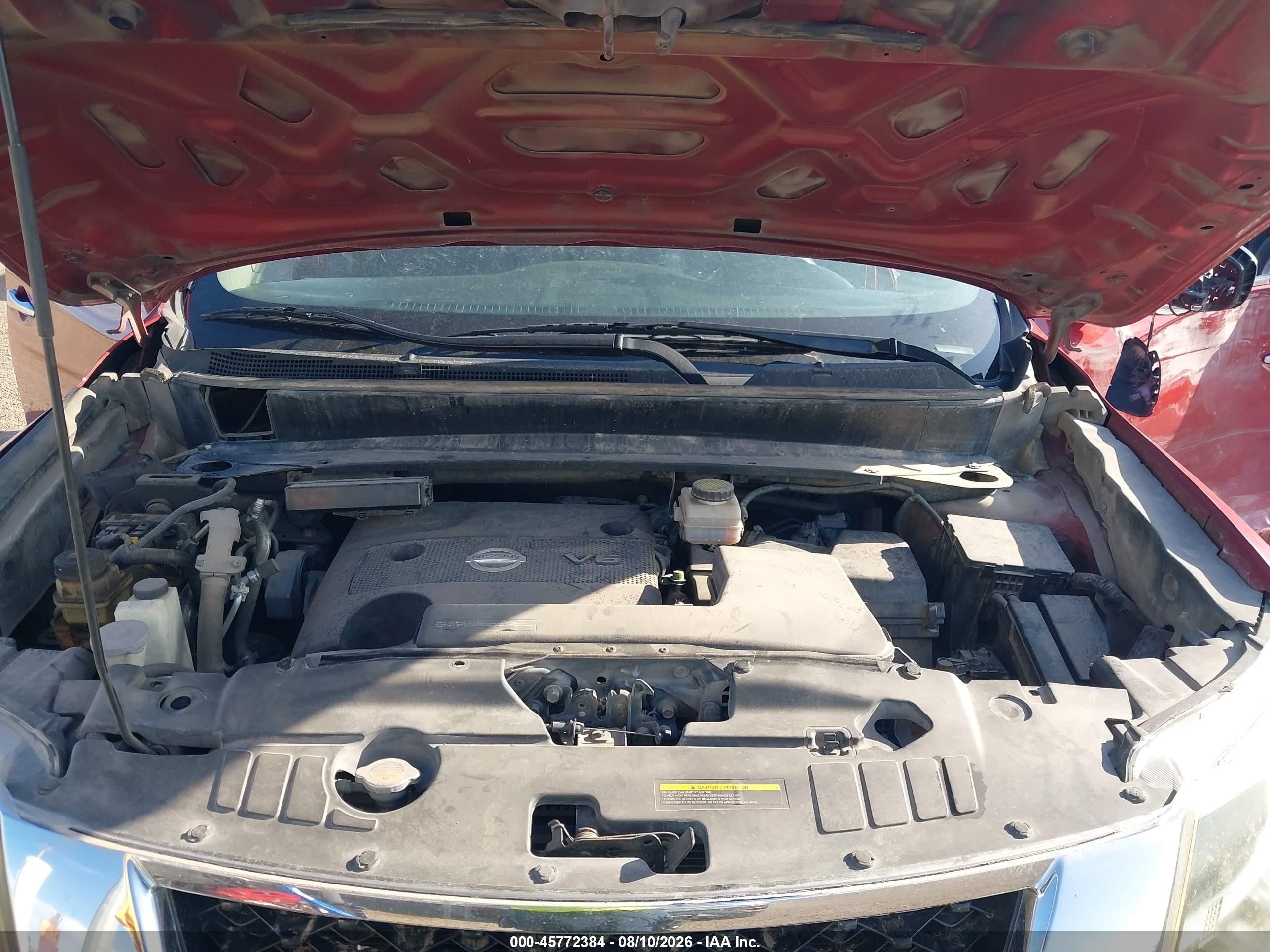 2013 Nissan Pathfinder Platinum Red vin: 5N1AR2MN2DC602717