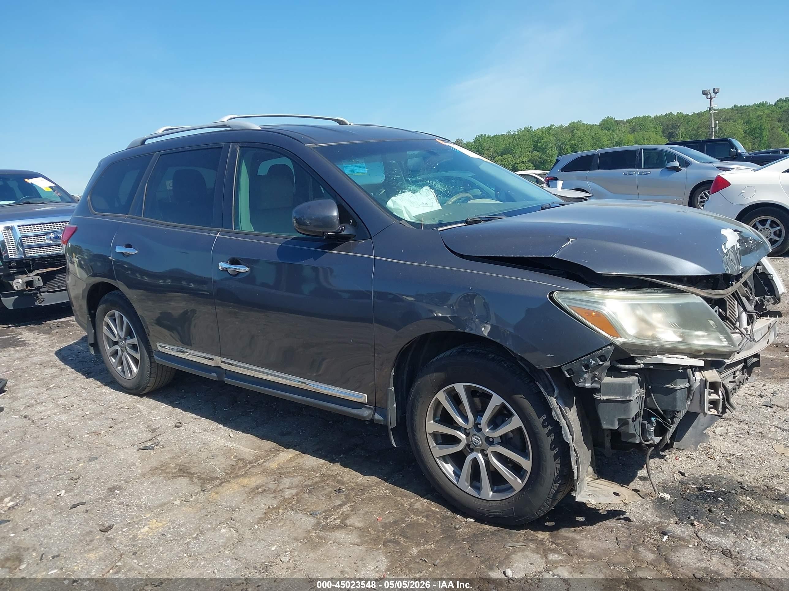 2013 Nissan Pathfinder Sl Gray vin: 5N1AR2MN2DC603186