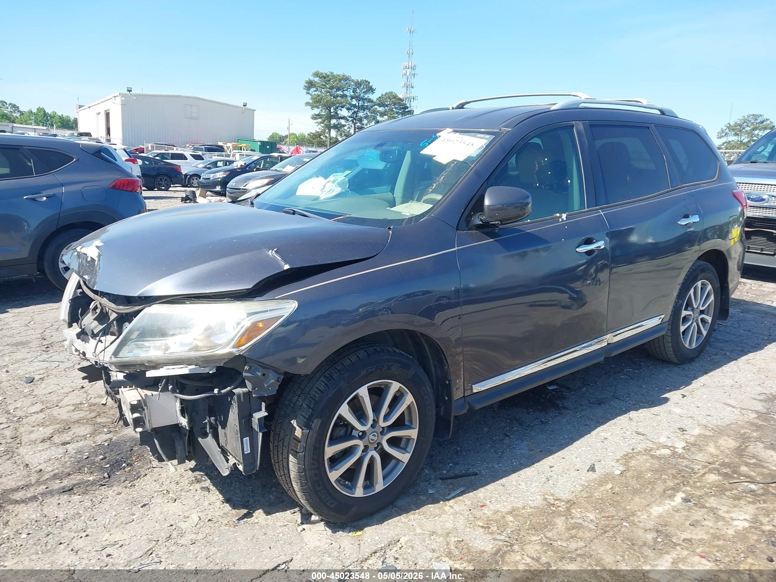2013 Nissan Pathfinder Sl Gray vin: 5N1AR2MN2DC603186